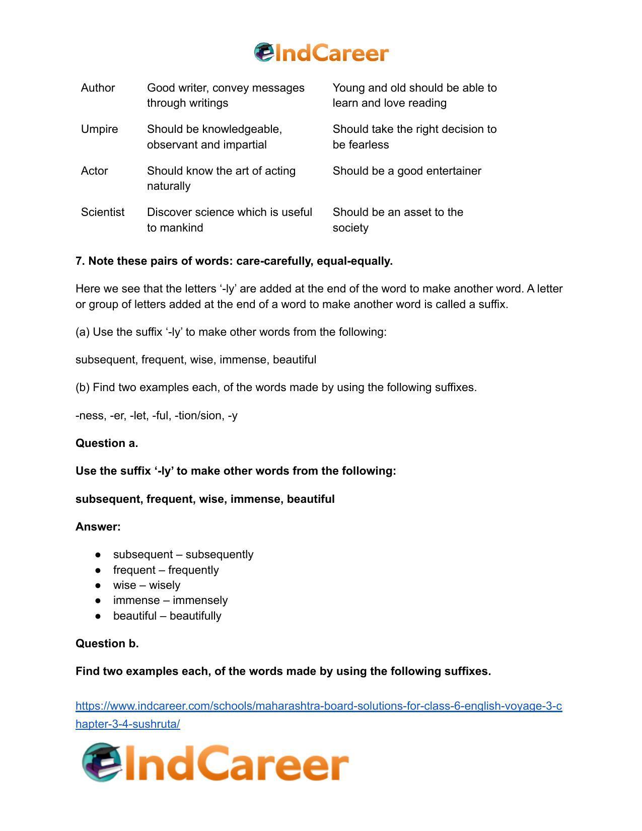 Maharashtra Board Solutions for Class 6- English (Voyage 3): Chapter 3.4-Sushruta - Page 7