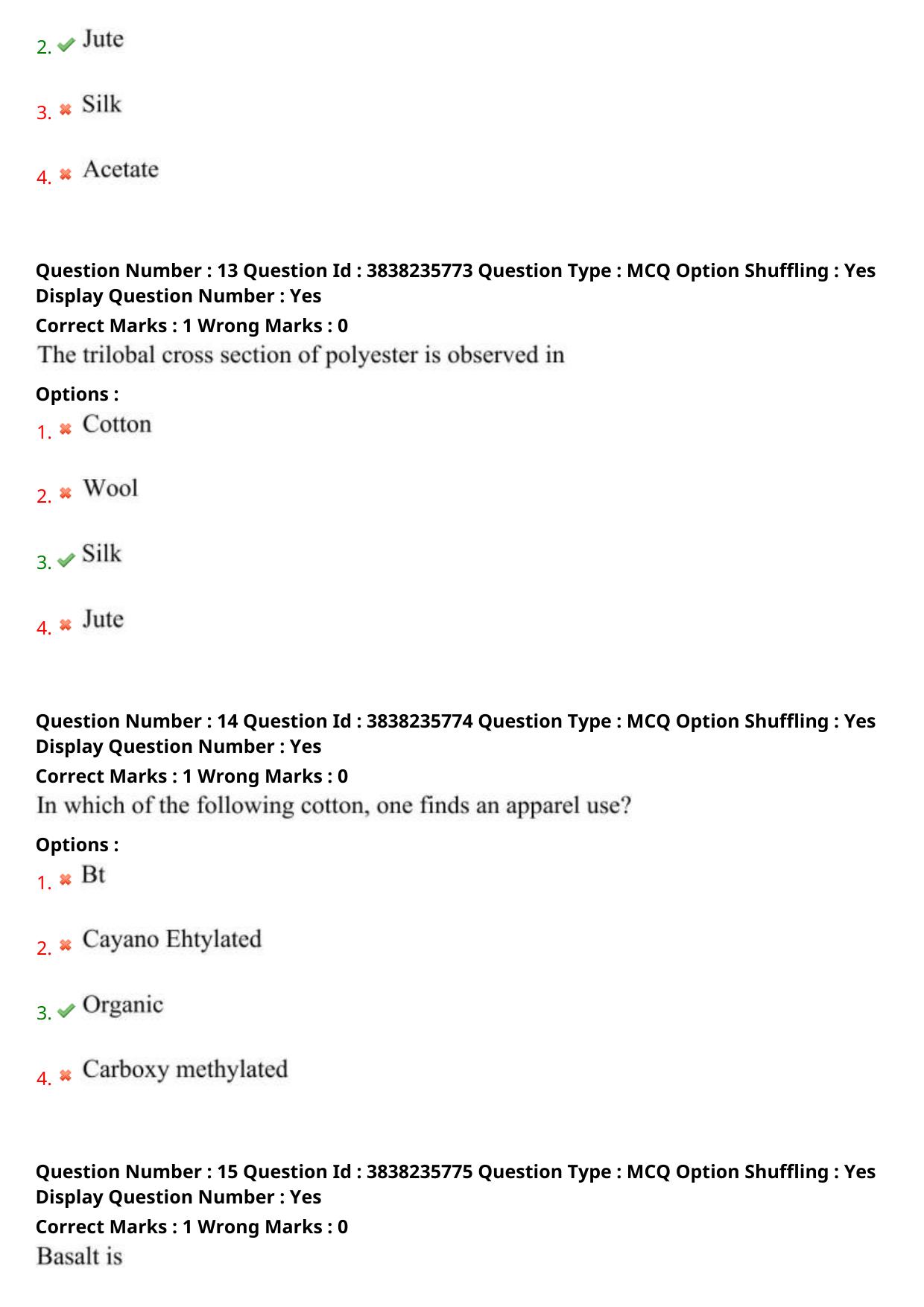 TS PGECET 2024: Textile Technology Question Papers with Answer - Page 8