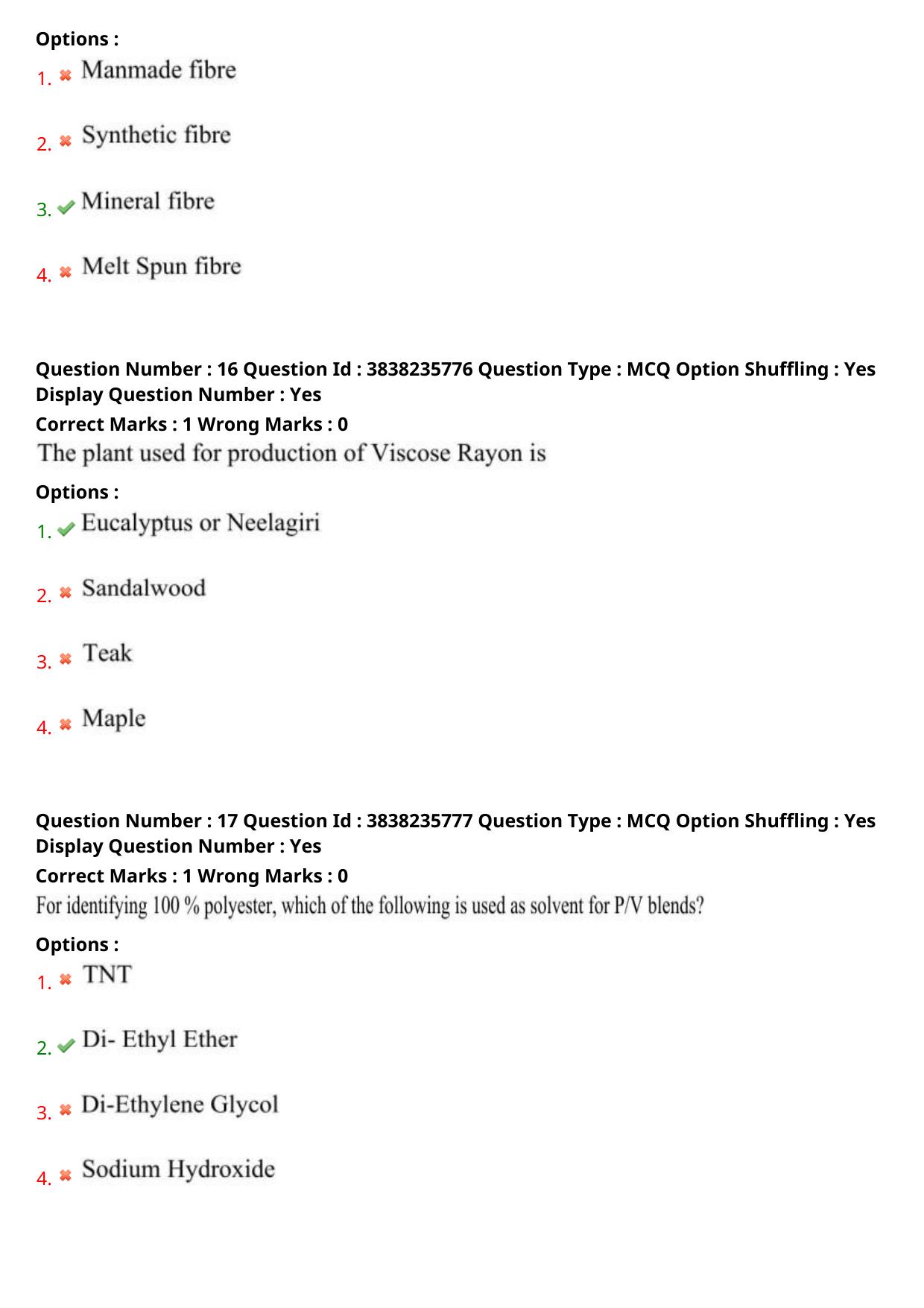TS PGECET 2024: Textile Technology Question Papers with Answer - Page 9
