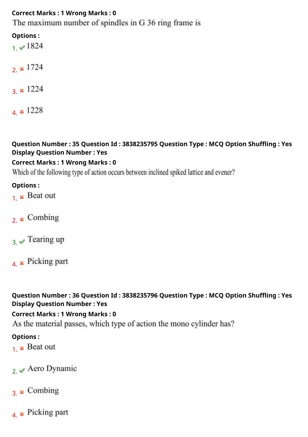 TS PGECET 2024: Textile Technology Question Papers with Answer - Page 16