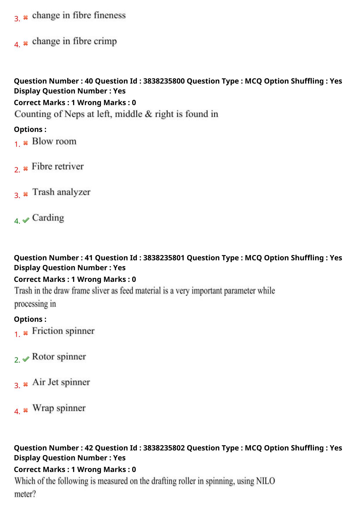 TS PGECET 2024: Textile Technology Question Papers with Answer - Page 18