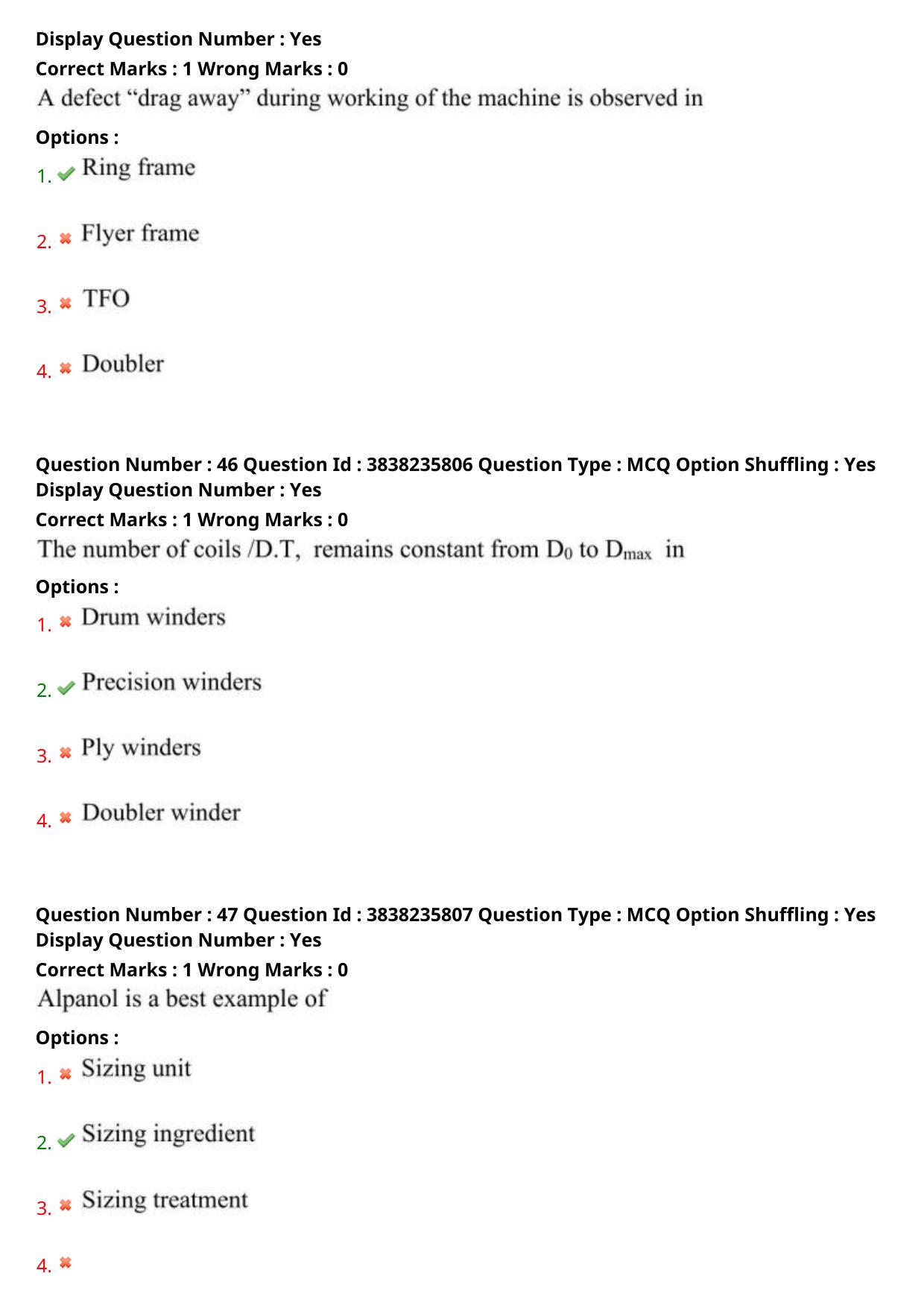 TS PGECET 2024: Textile Technology Question Papers with Answer - Page 20