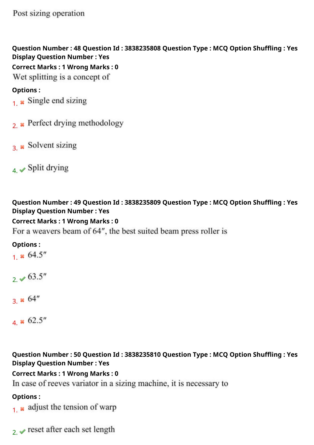 TS PGECET 2024: Textile Technology Question Papers with Answer - Page 21