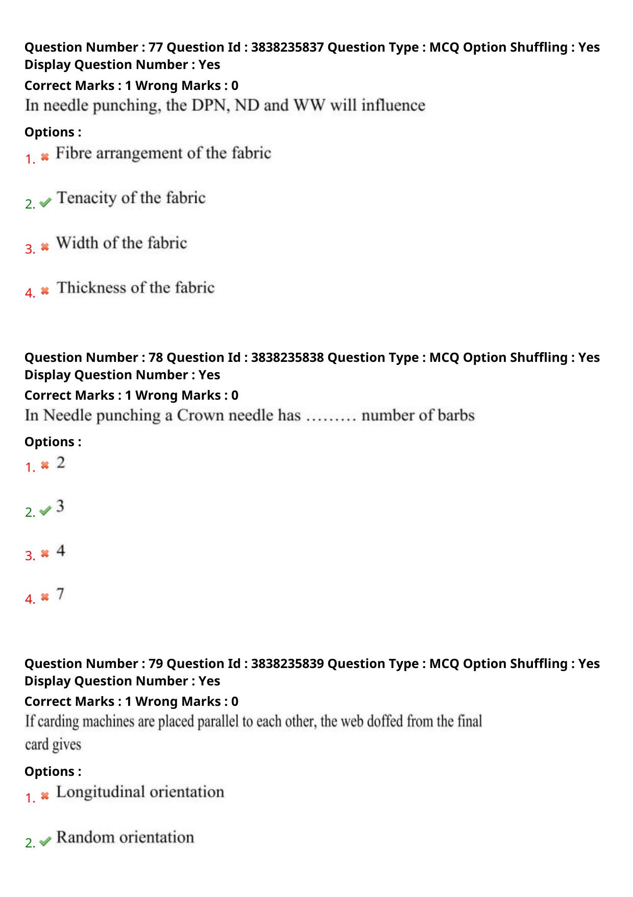 TS PGECET 2024: Textile Technology Question Papers with Answer - Page 32