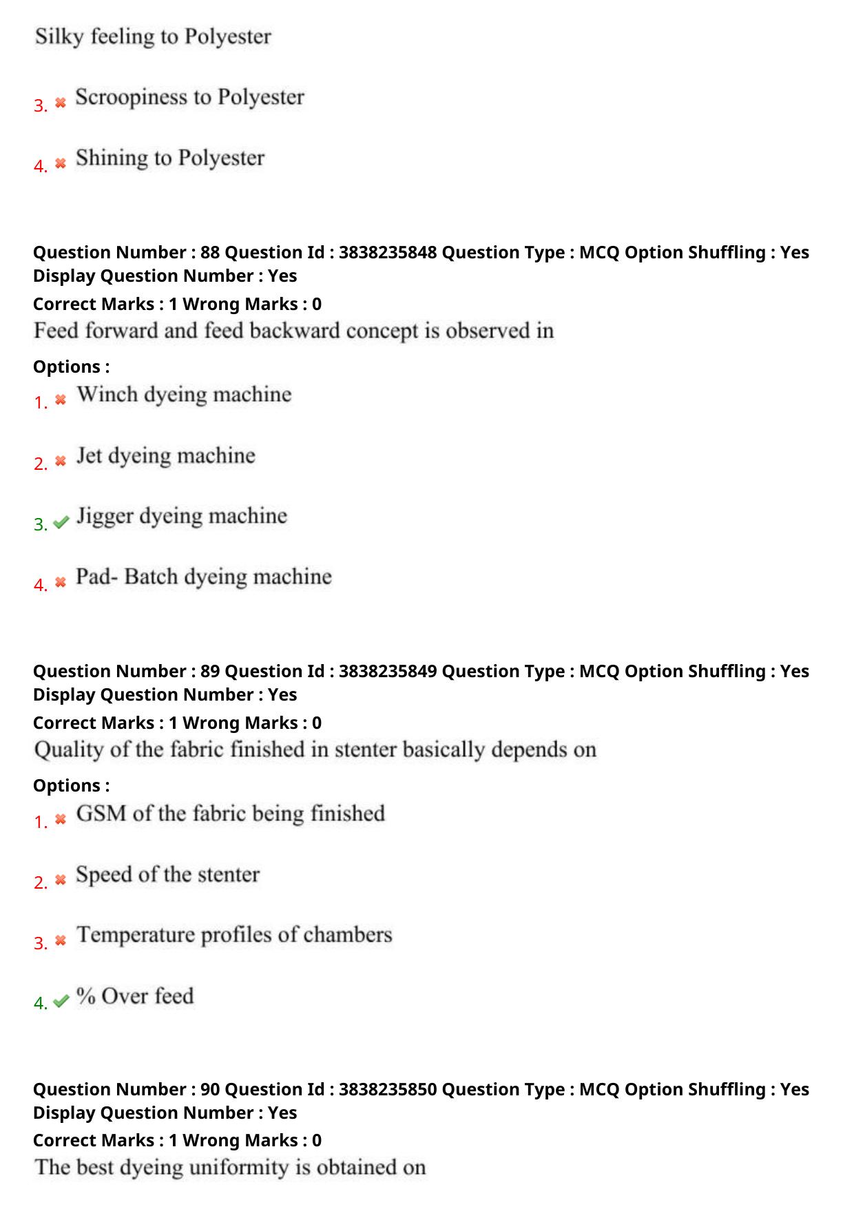 TS PGECET 2024: Textile Technology Question Papers with Answer - Page 36