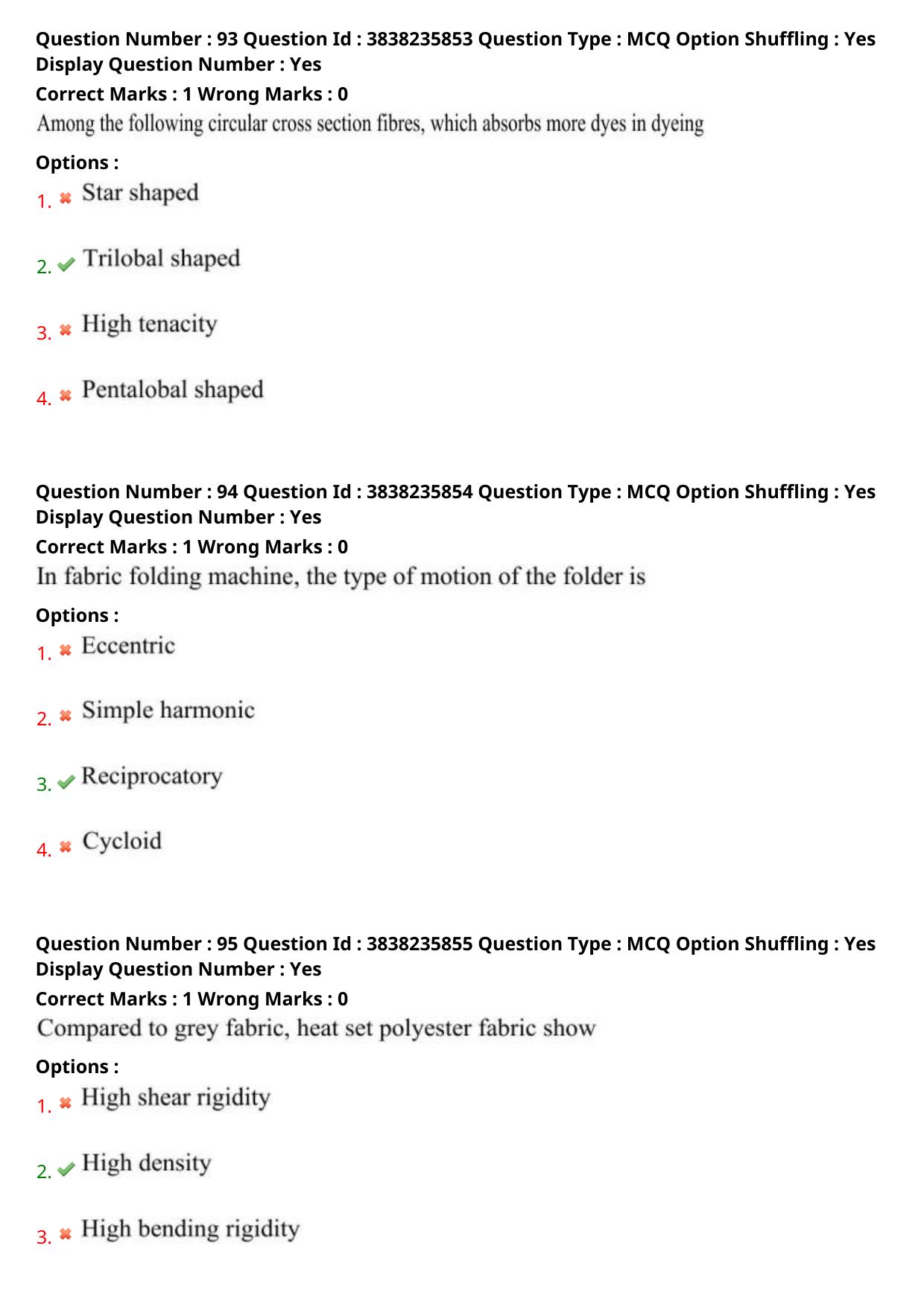 TS PGECET 2024: Textile Technology Question Papers with Answer - Page 38