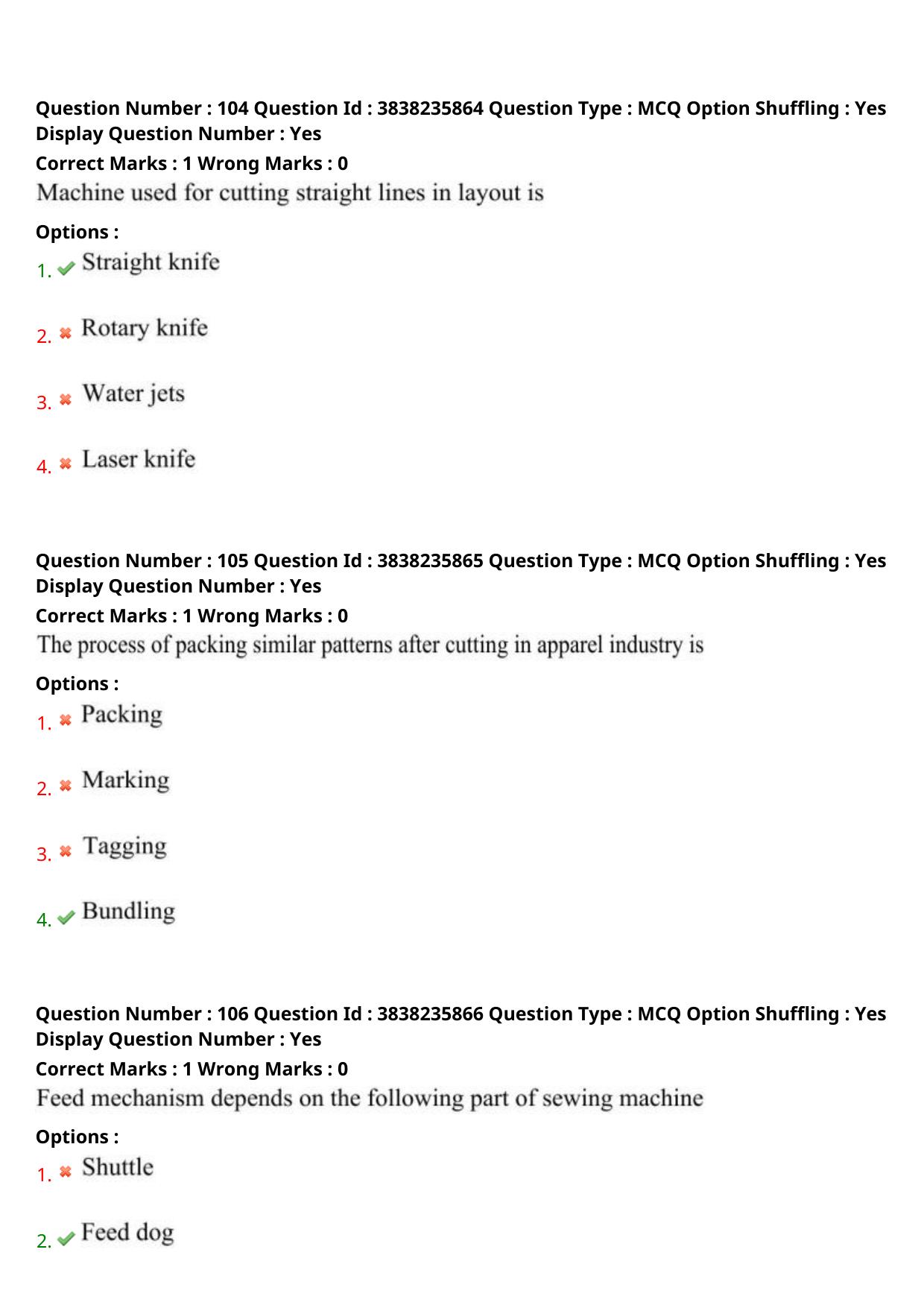 TS PGECET 2024: Textile Technology Question Papers with Answer - Page 42