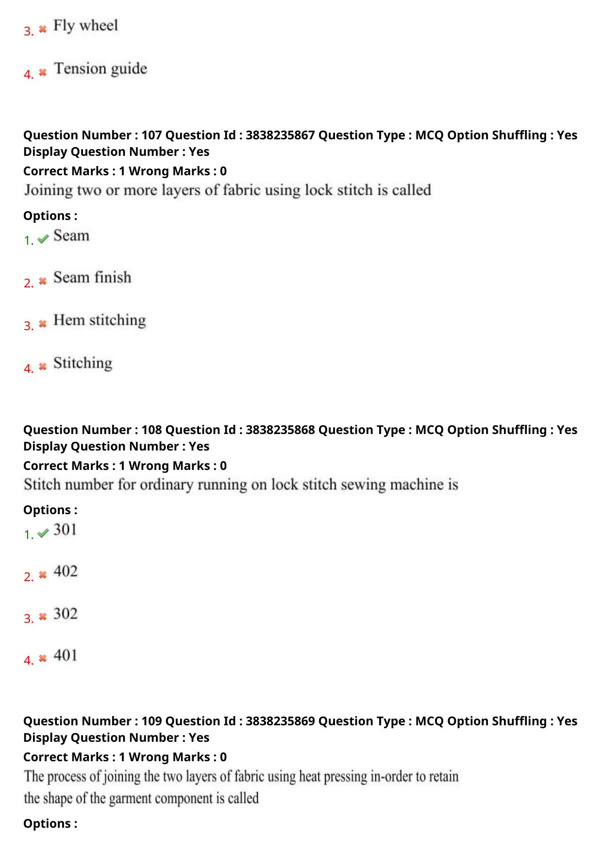 TS PGECET 2024: Textile Technology Question Papers with Answer - Page 43