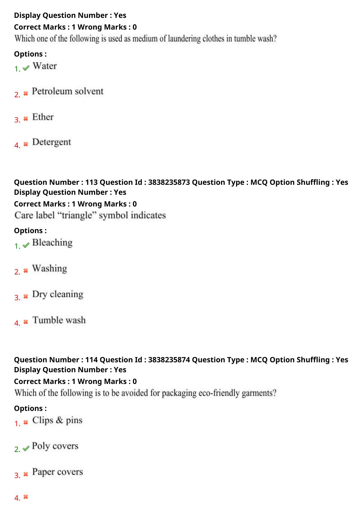 TS PGECET 2024: Textile Technology Question Papers with Answer - Page 45