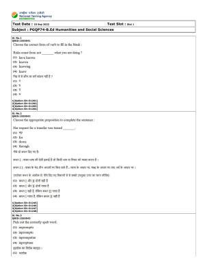 CUET (PG) 2022: PGQP-74 B.Ed Humanities and Social Sciences (10-09-2022) Question Paper