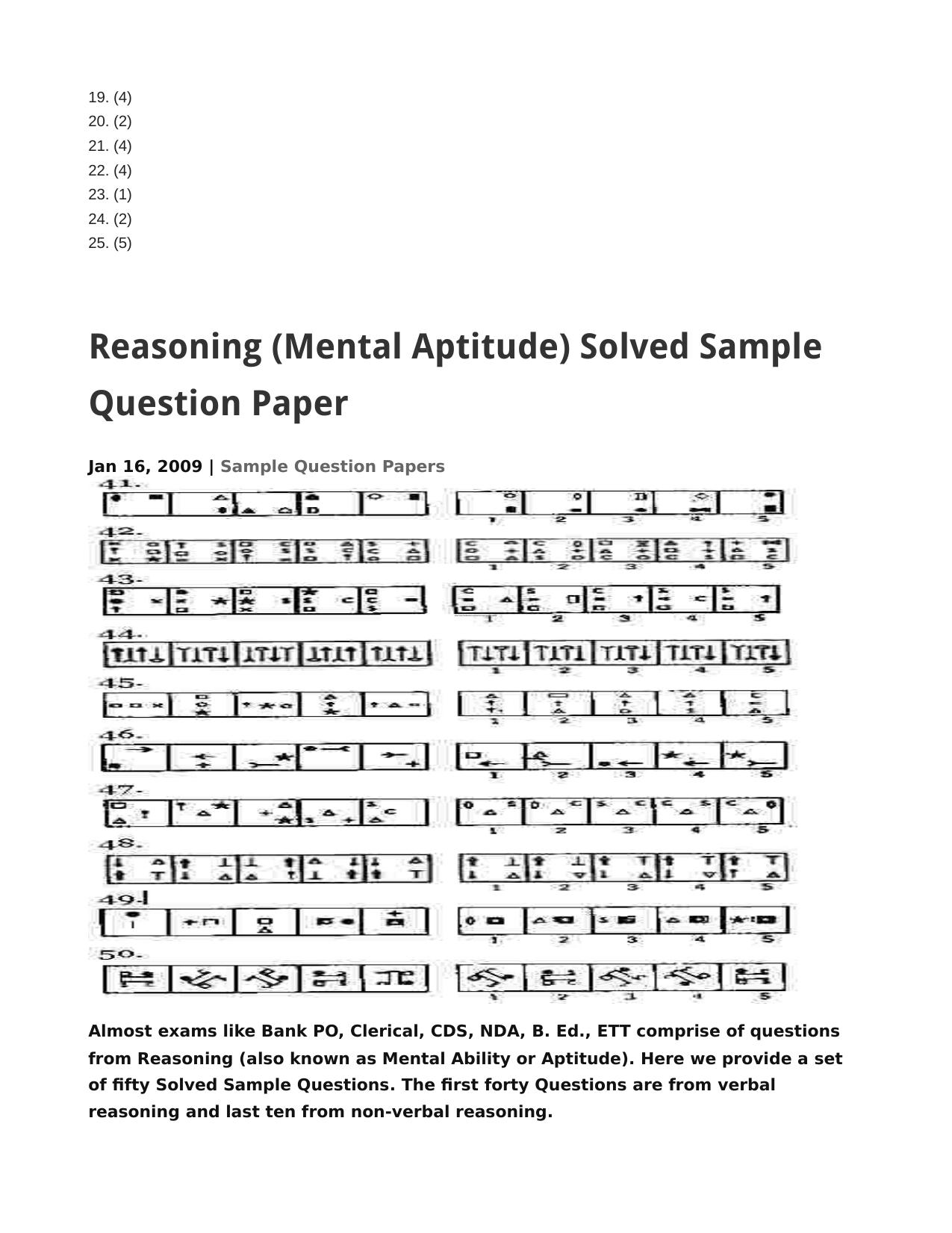 Punjab B.Ed Question Papers for Mental Ability - Page 5