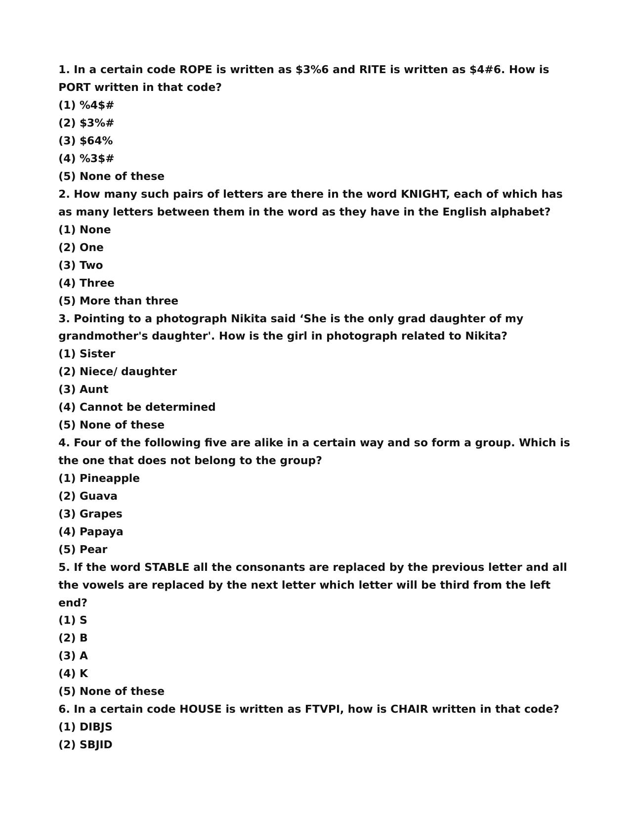 Punjab B.Ed Question Papers for Mental Ability - Page 6
