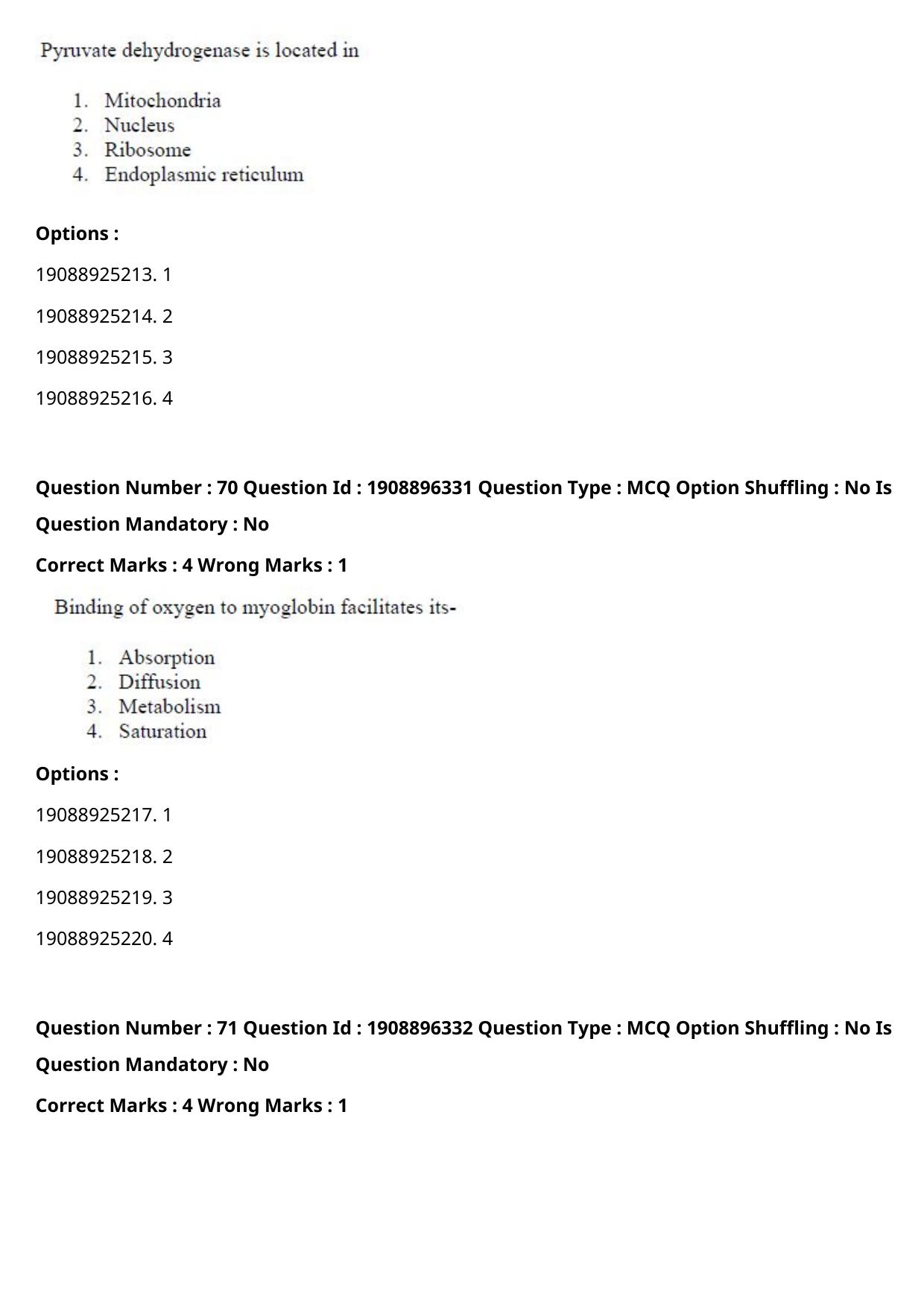 ICAR AIEEA PG 2021 ANIMAL BIOTECHNOLOGY Question Paper - Page 41