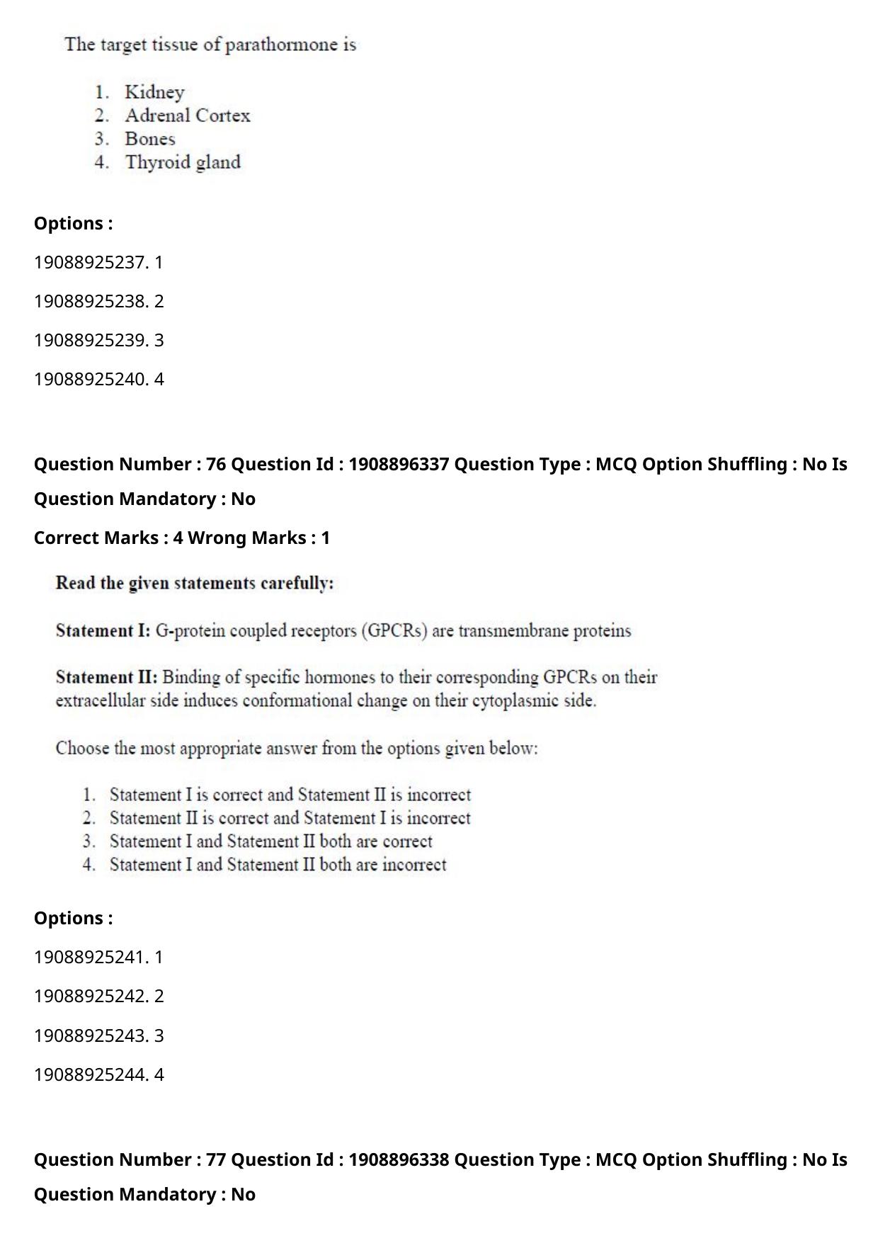 ICAR AIEEA PG 2021 ANIMAL BIOTECHNOLOGY Question Paper - Page 44