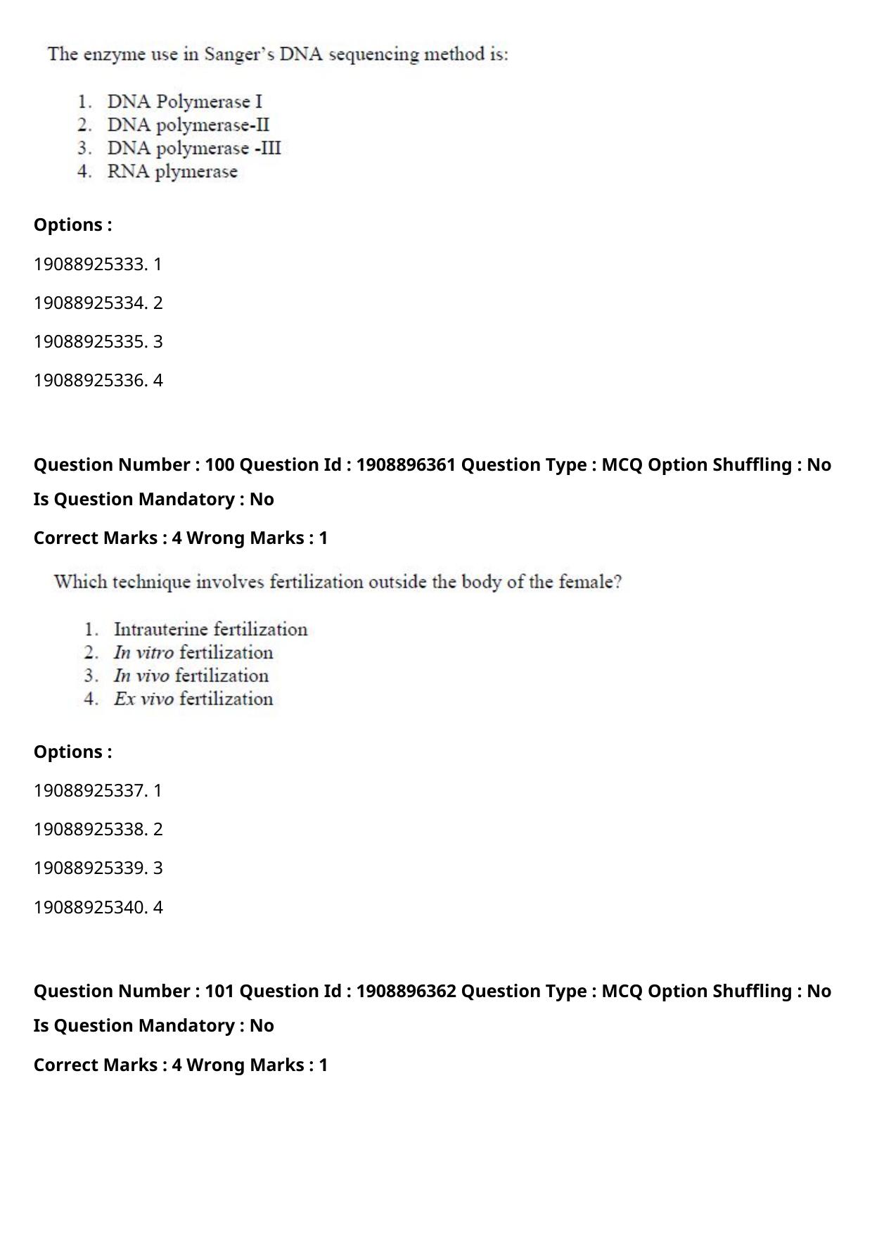 ICAR AIEEA PG 2021 ANIMAL BIOTECHNOLOGY Question Paper - Page 56