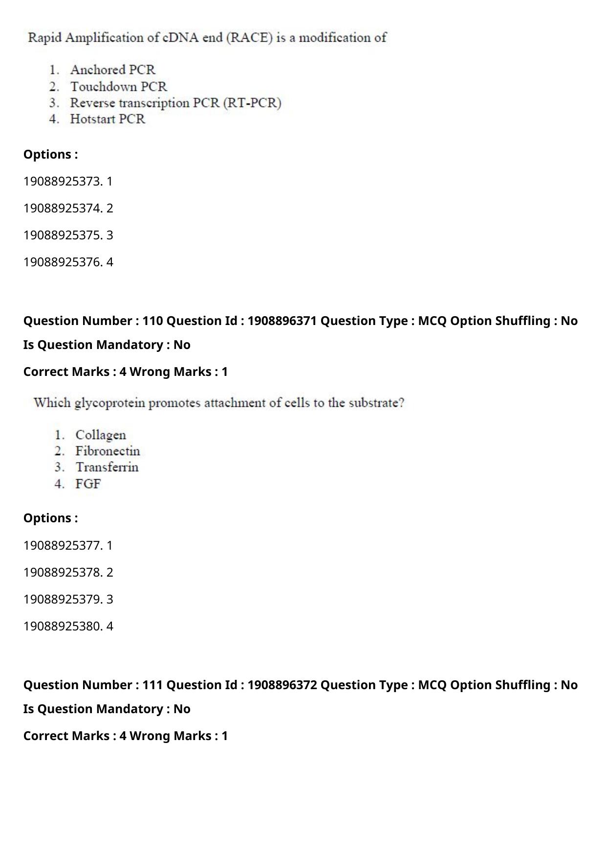 ICAR AIEEA PG 2021 ANIMAL BIOTECHNOLOGY Question Paper - Page 61