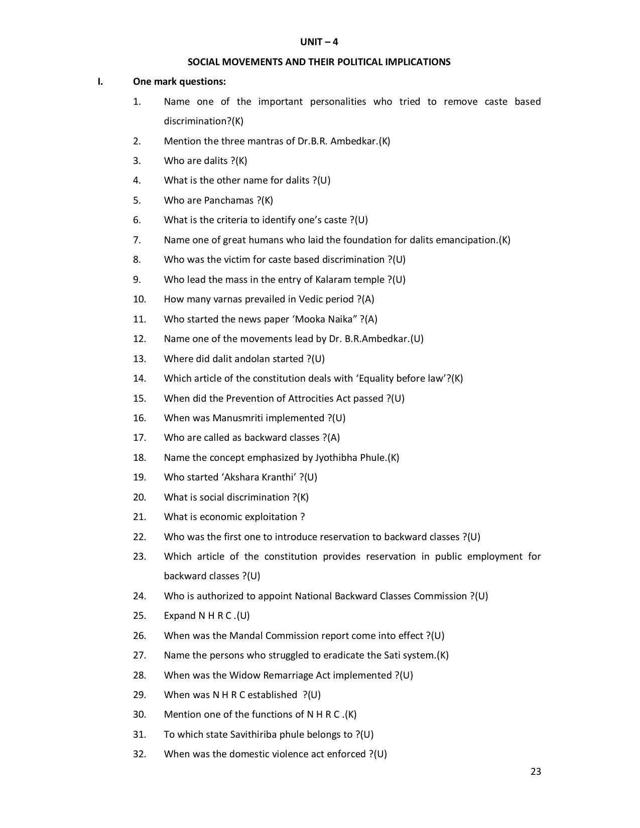 Karnataka 2nd PUC Question Bank for Political - Page 23