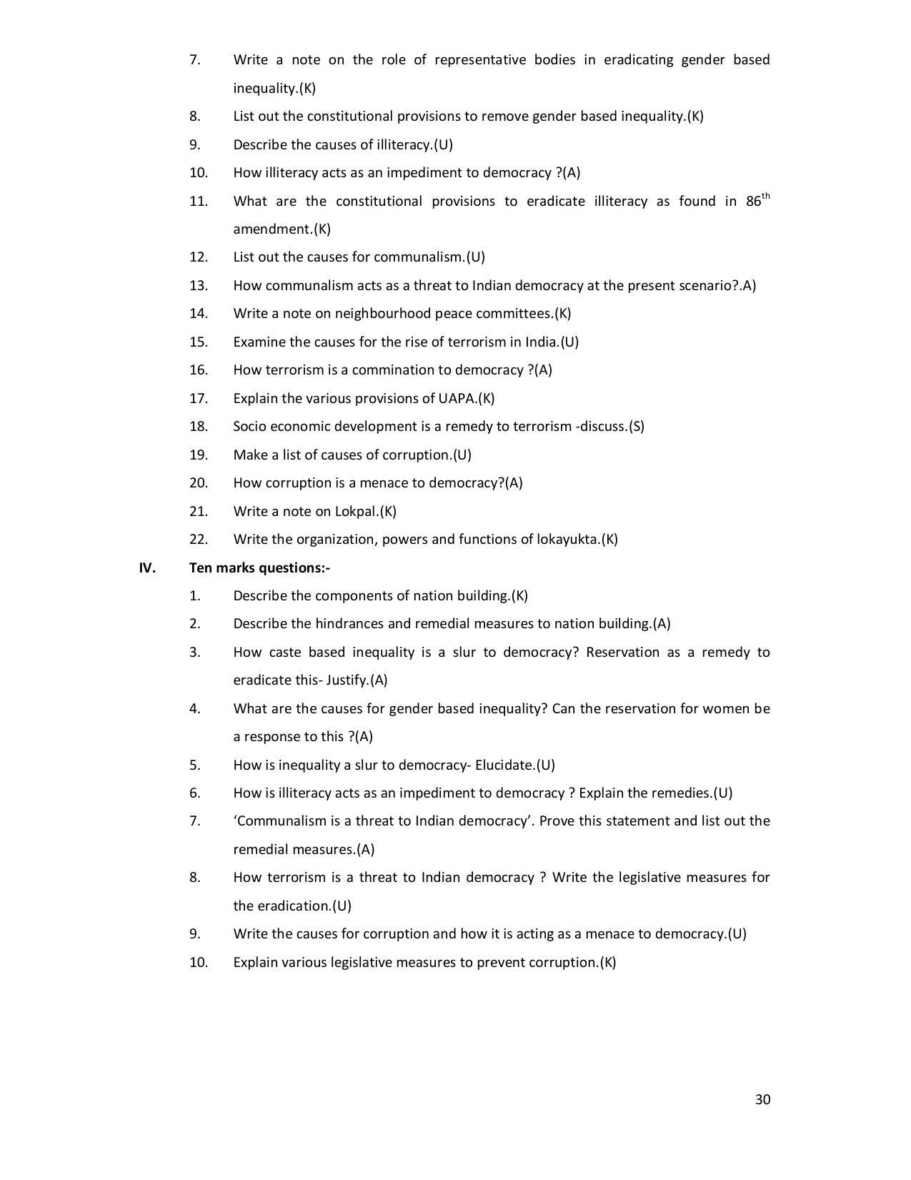 Karnataka 2nd PUC Question Bank for Political - Page 30