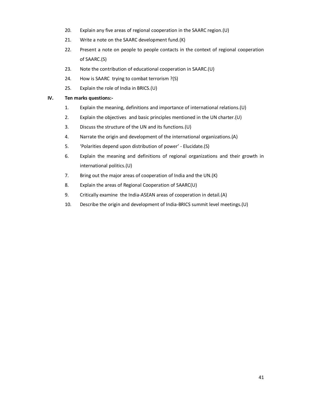 Karnataka 2nd PUC Question Bank for Political - Page 41