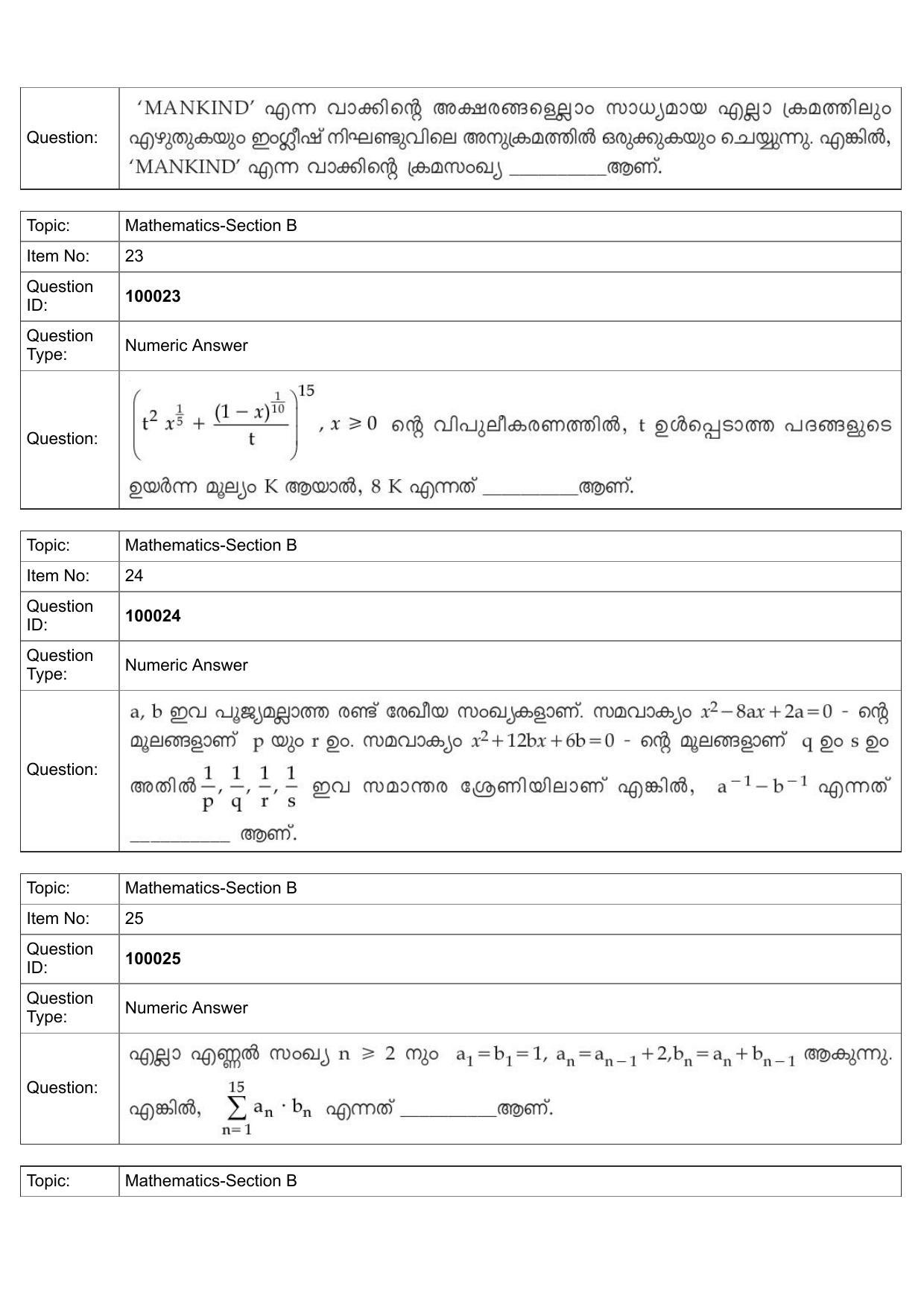 JEE Mains 2022: BTech Malayalam (Shift 1) 25-07-2022 Question Paper - Page 11
