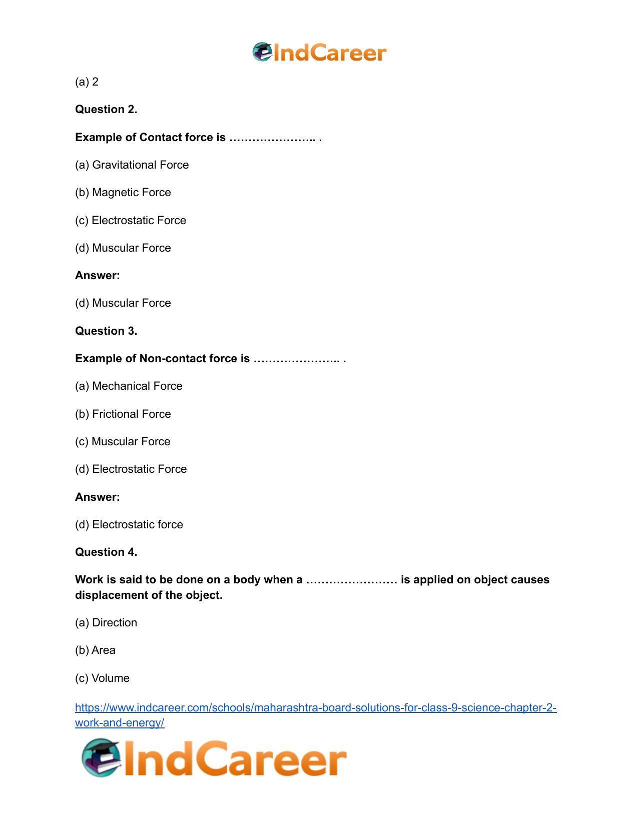Maharashtra Board Solutions for Class 9- Science: Chapter 2- Work and Energy - Page 24