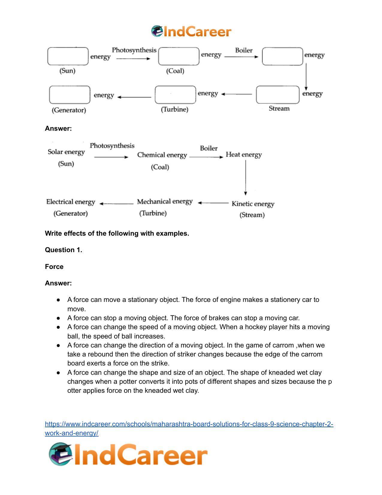Maharashtra Board Solutions for Class 9- Science: Chapter 2- Work and Energy - Page 52