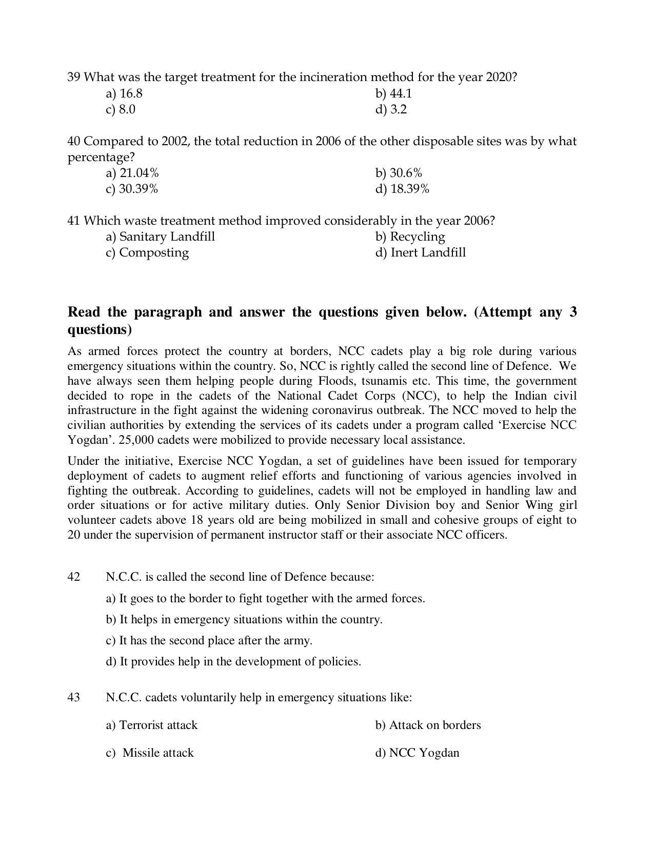 CBSE Class 10 NCC Sample Paper 2021-22 - Page 6