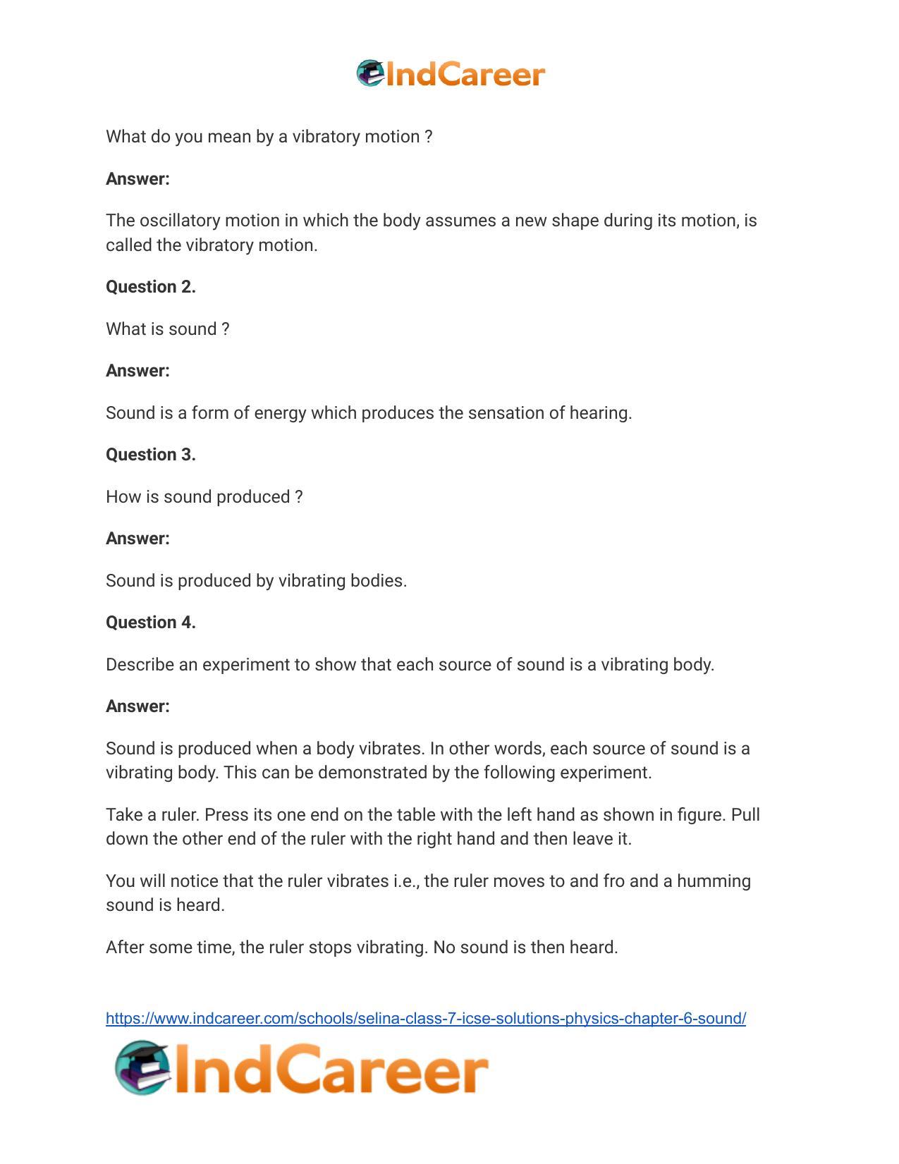 Selina Class 7 ICSE Solutions Physics : Chapter 6- Sound - Page 6