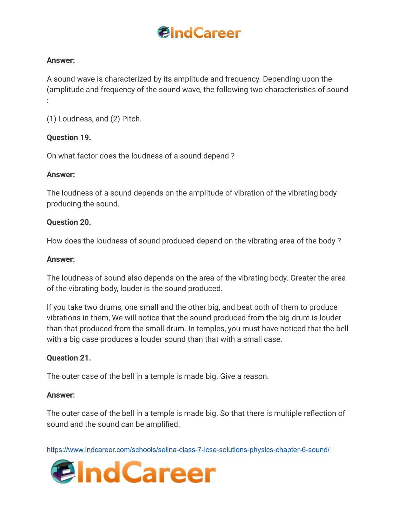 Selina Class 7 ICSE Solutions Physics : Chapter 6- Sound - Page 13