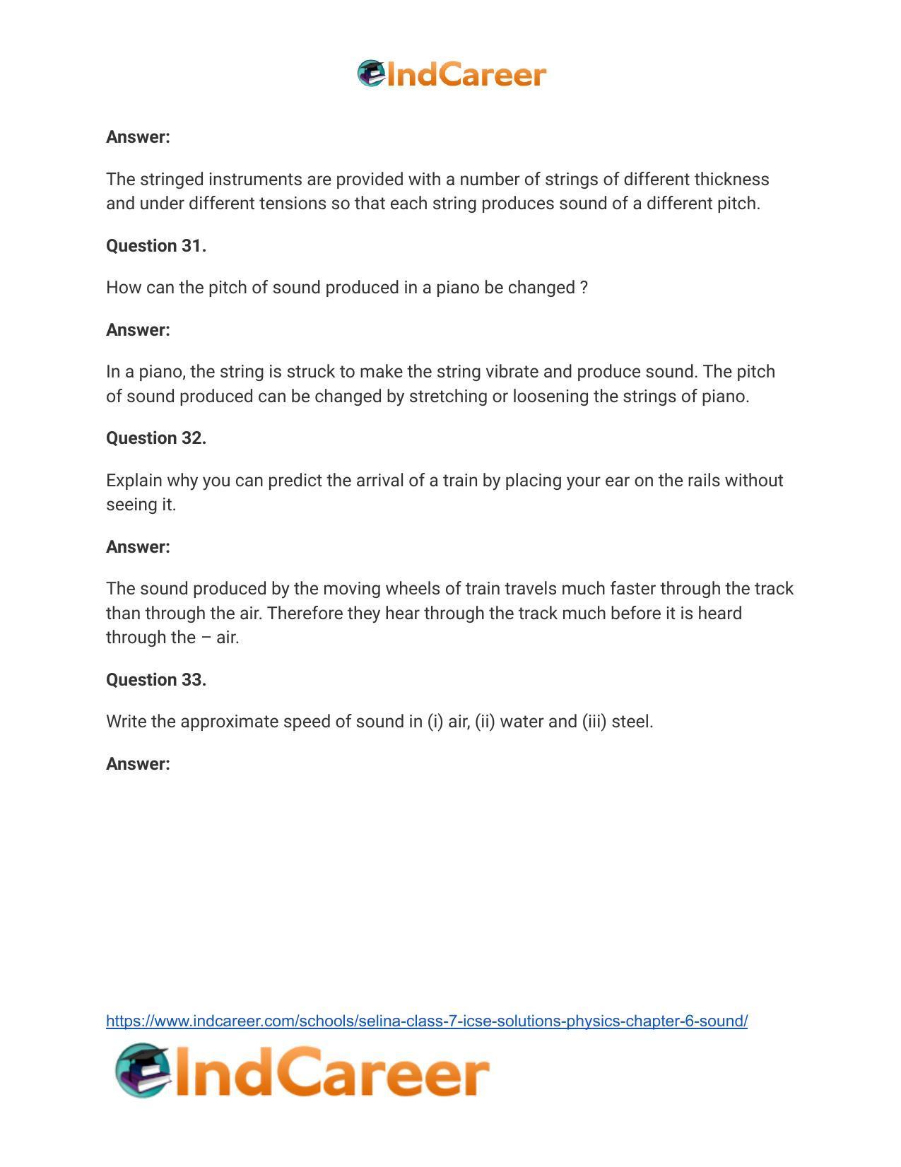 Selina Class 7 ICSE Solutions Physics : Chapter 6- Sound - Page 16
