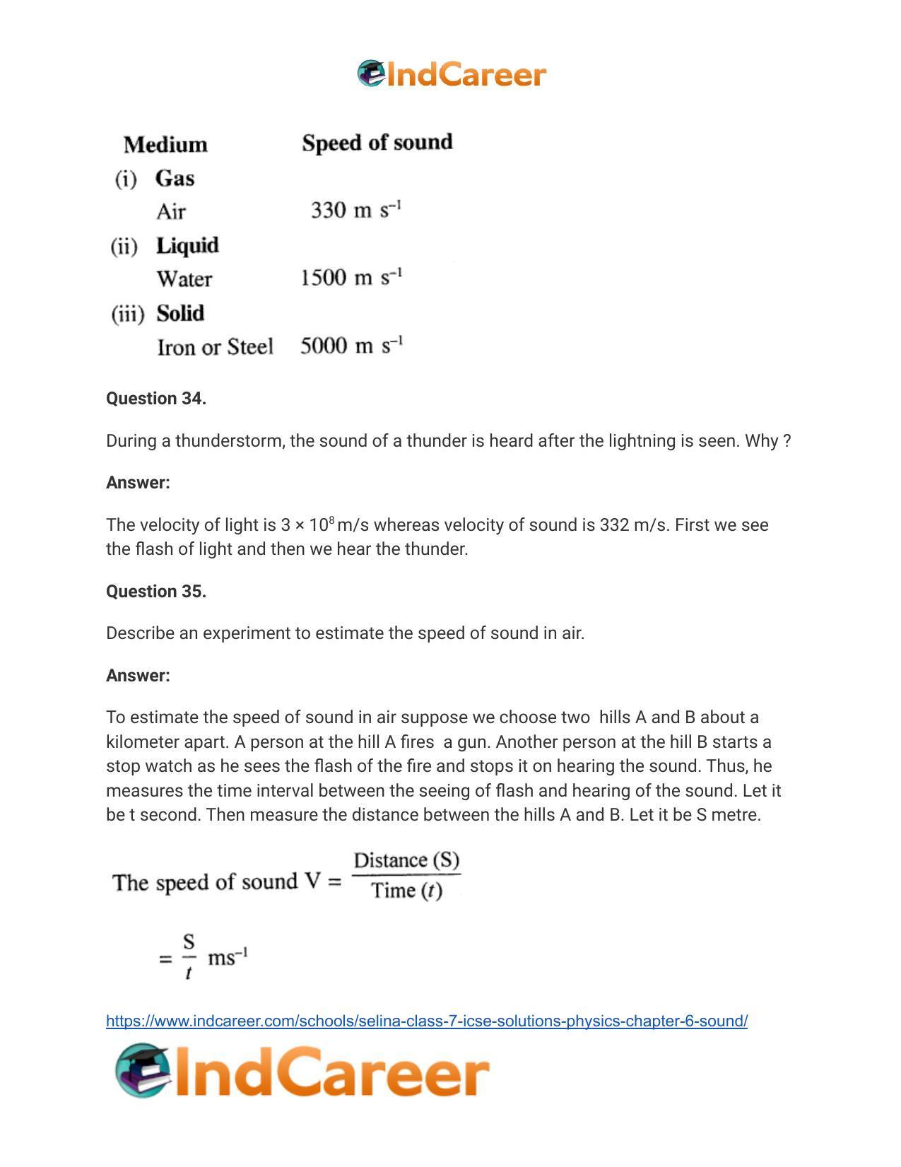 Selina Class 7 ICSE Solutions Physics : Chapter 6- Sound - Page 17