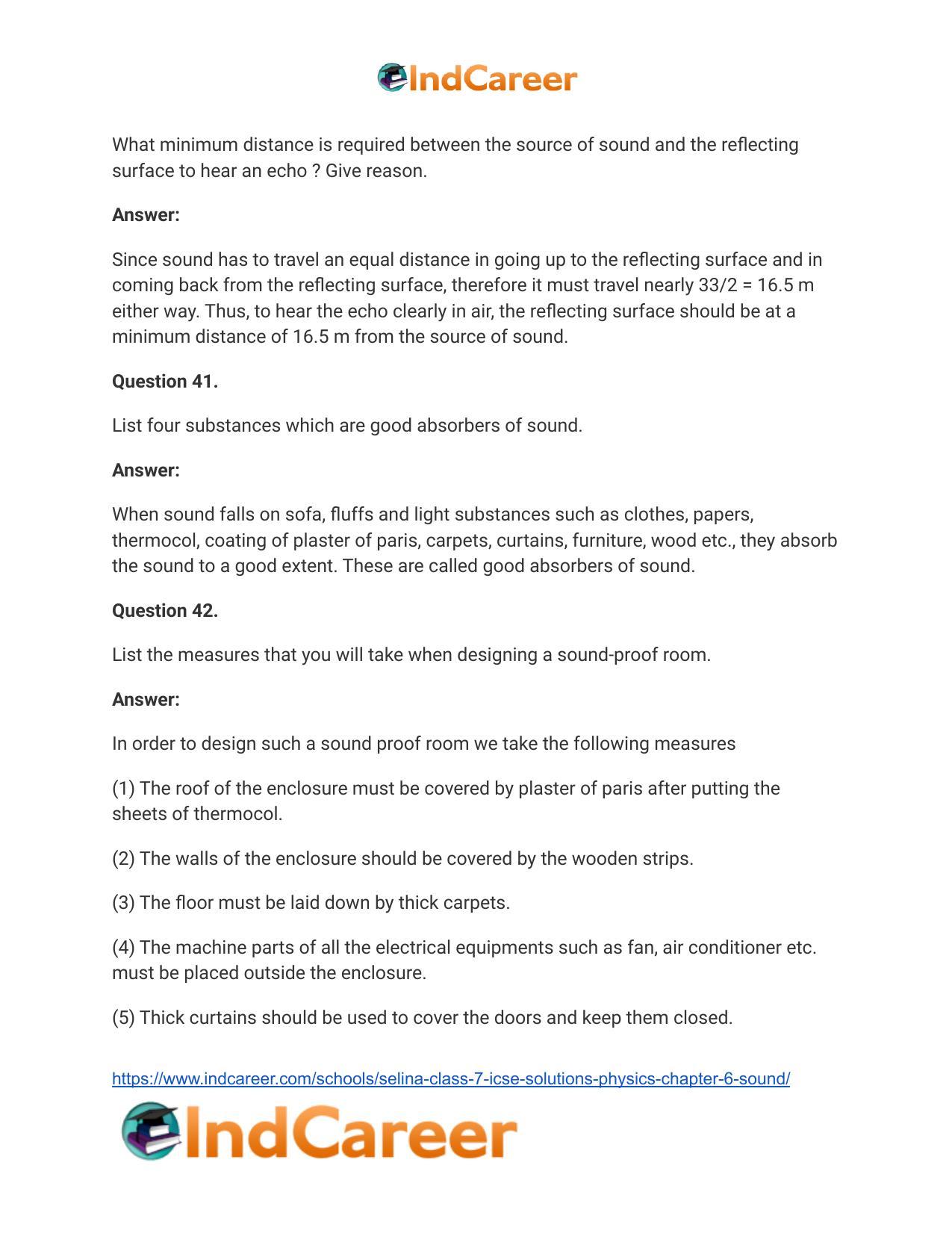 Selina Class 7 ICSE Solutions Physics : Chapter 6- Sound - Page 19