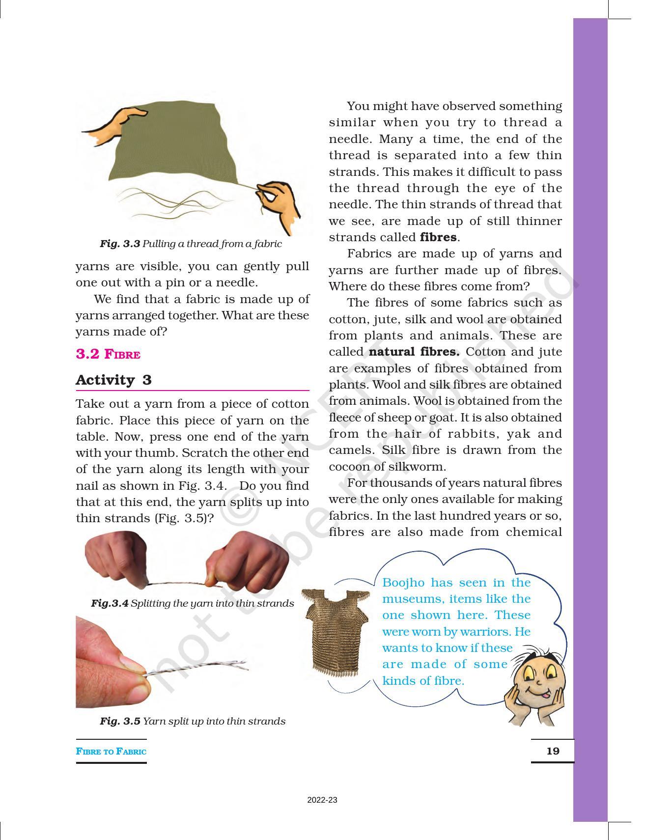 NCERT Book for Class 6 Science: Chapter 3-Fibre to Fabric - Page 2