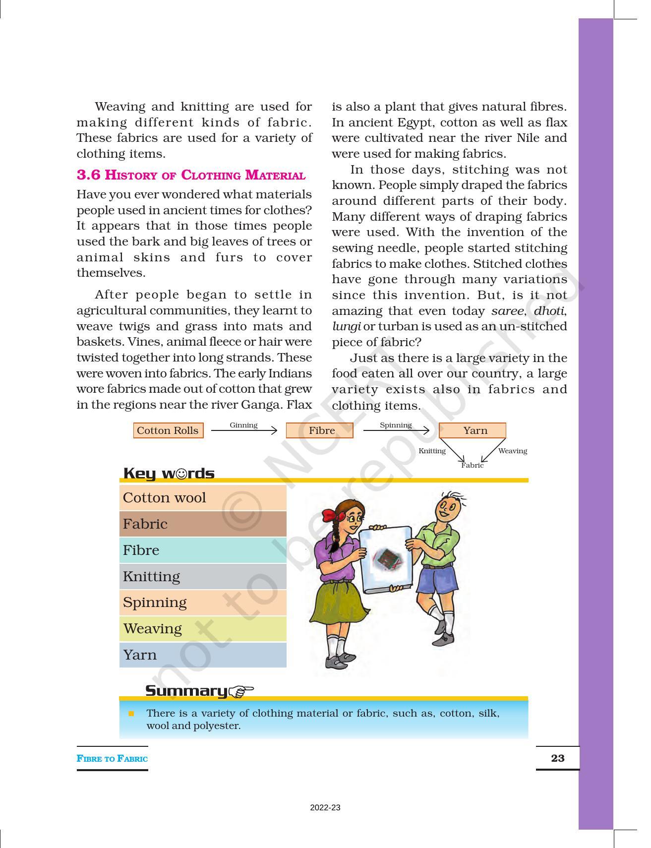 NCERT Book for Class 6 Science: Chapter 3-Fibre to Fabric - Page 6