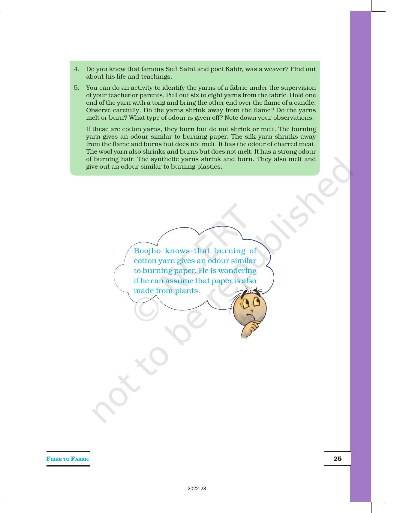 NCERT Book for Class 6 Science: Chapter 3-Fibre to Fabric - Page 8
