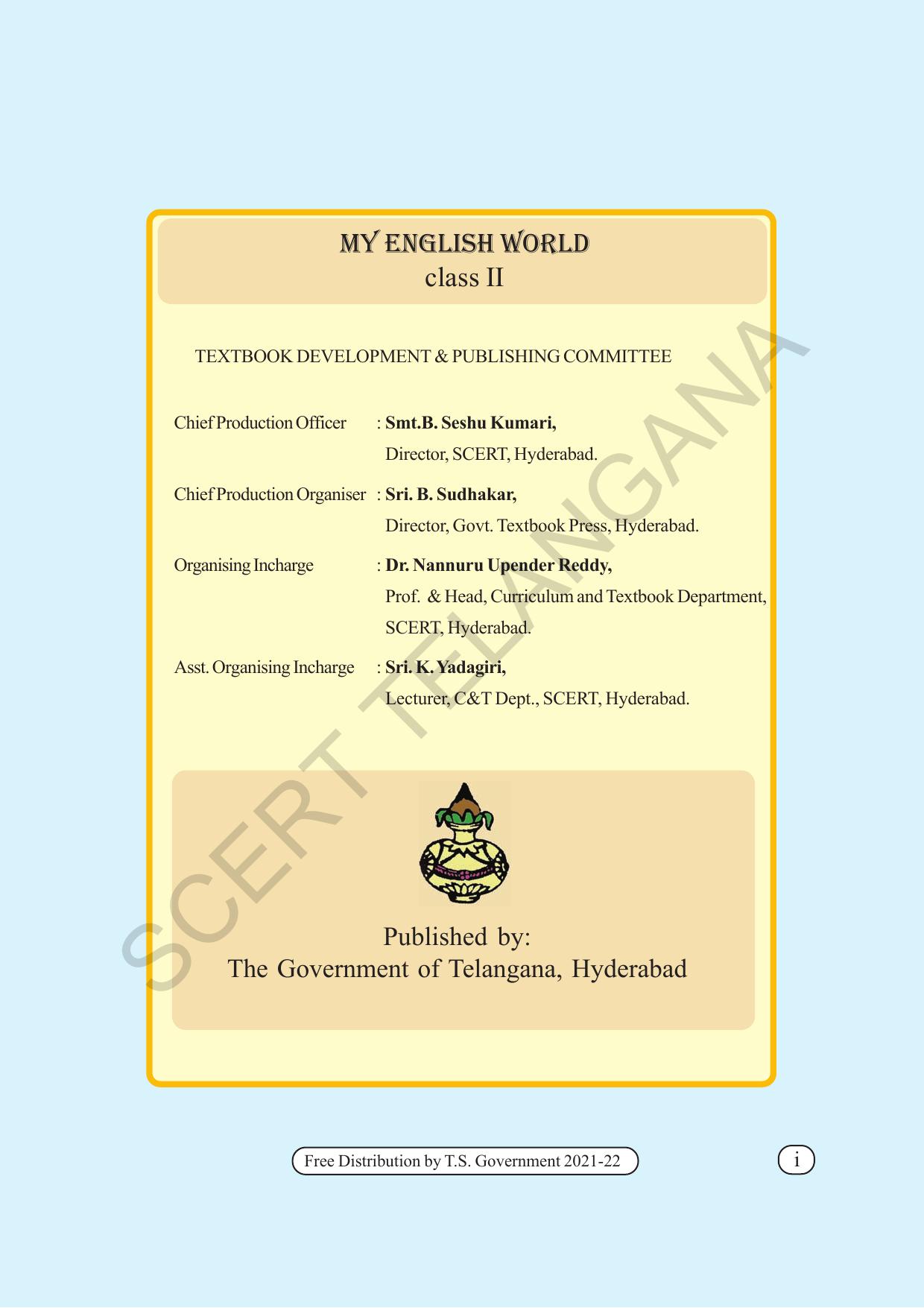 TS SCERT Class 2 English Path 1 (Telugu Medium) Text Book - Page 3