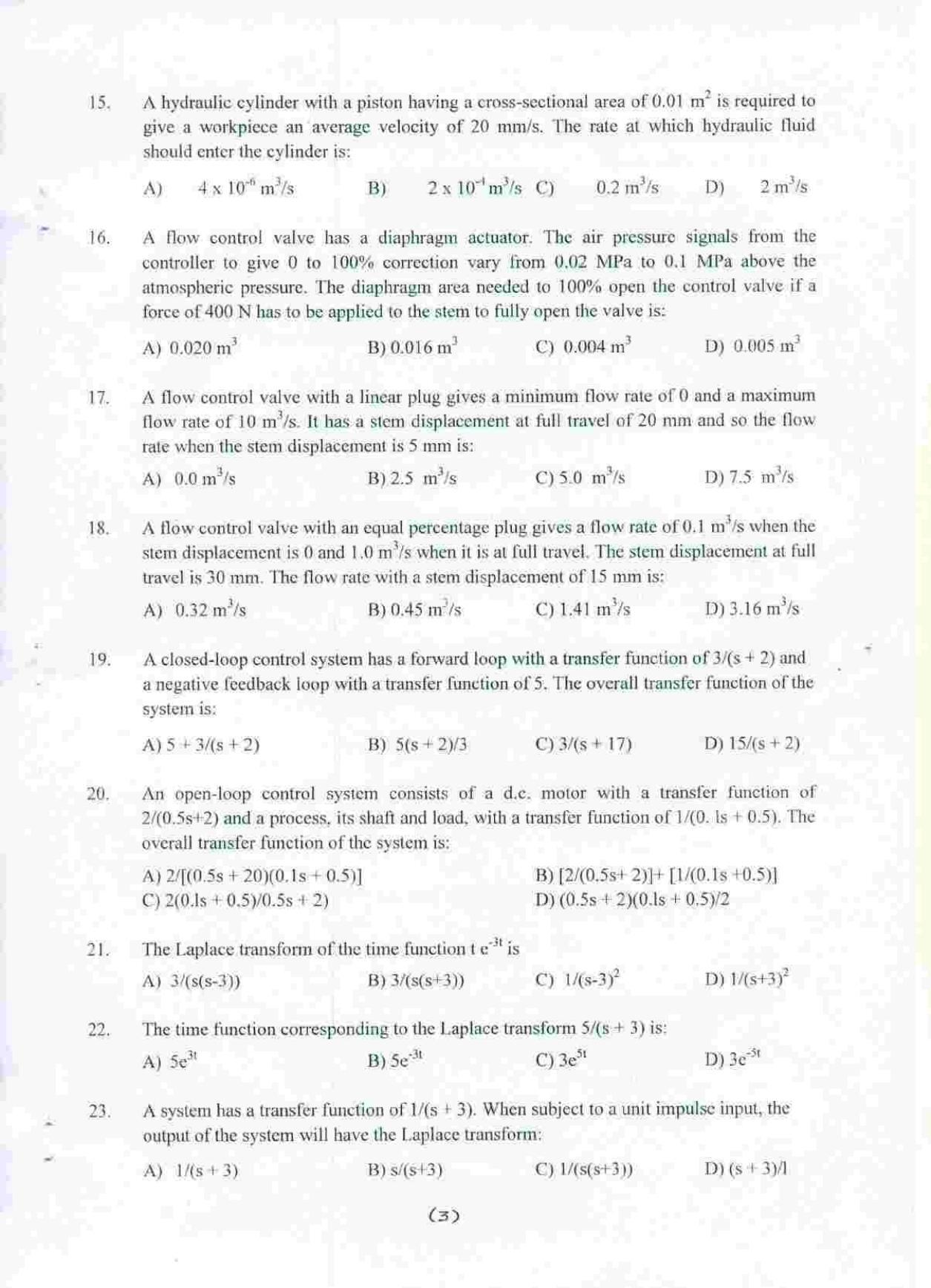 PU MPET Electrical Engineering 2015 Question Paper - Page 4