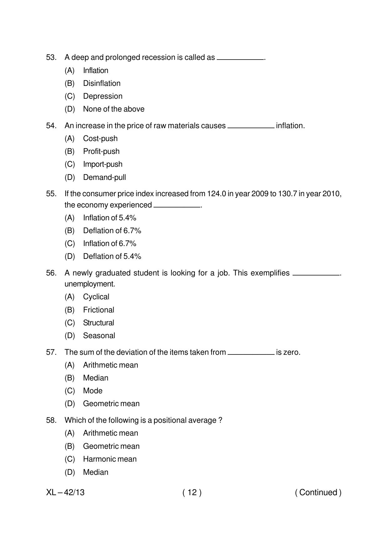 Odisha CPET COMMERCE 2020 Question Paper - Page 12