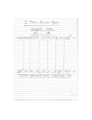 Worksheet for Class 3 Urdu Assignment 8