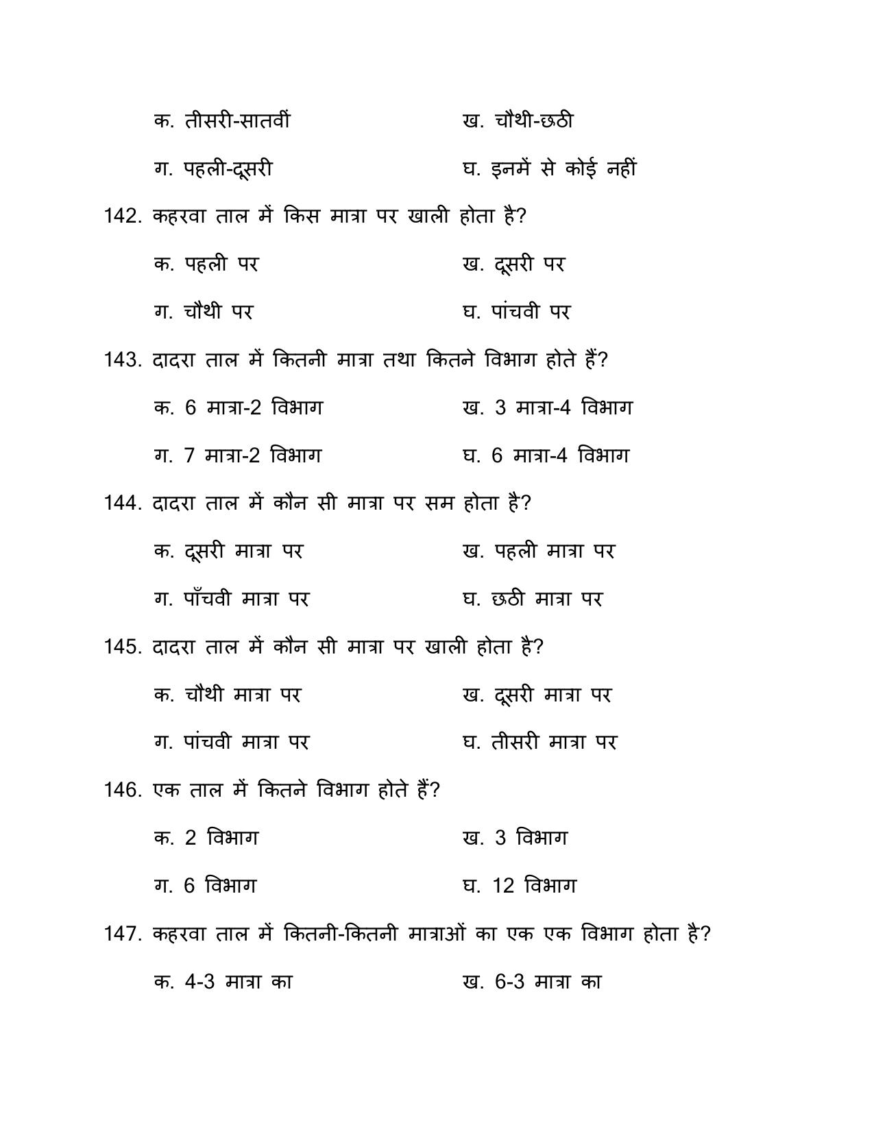 UP Board (UPMSP) Class 9 Sangeet (vadan) Question Bank - Page 38