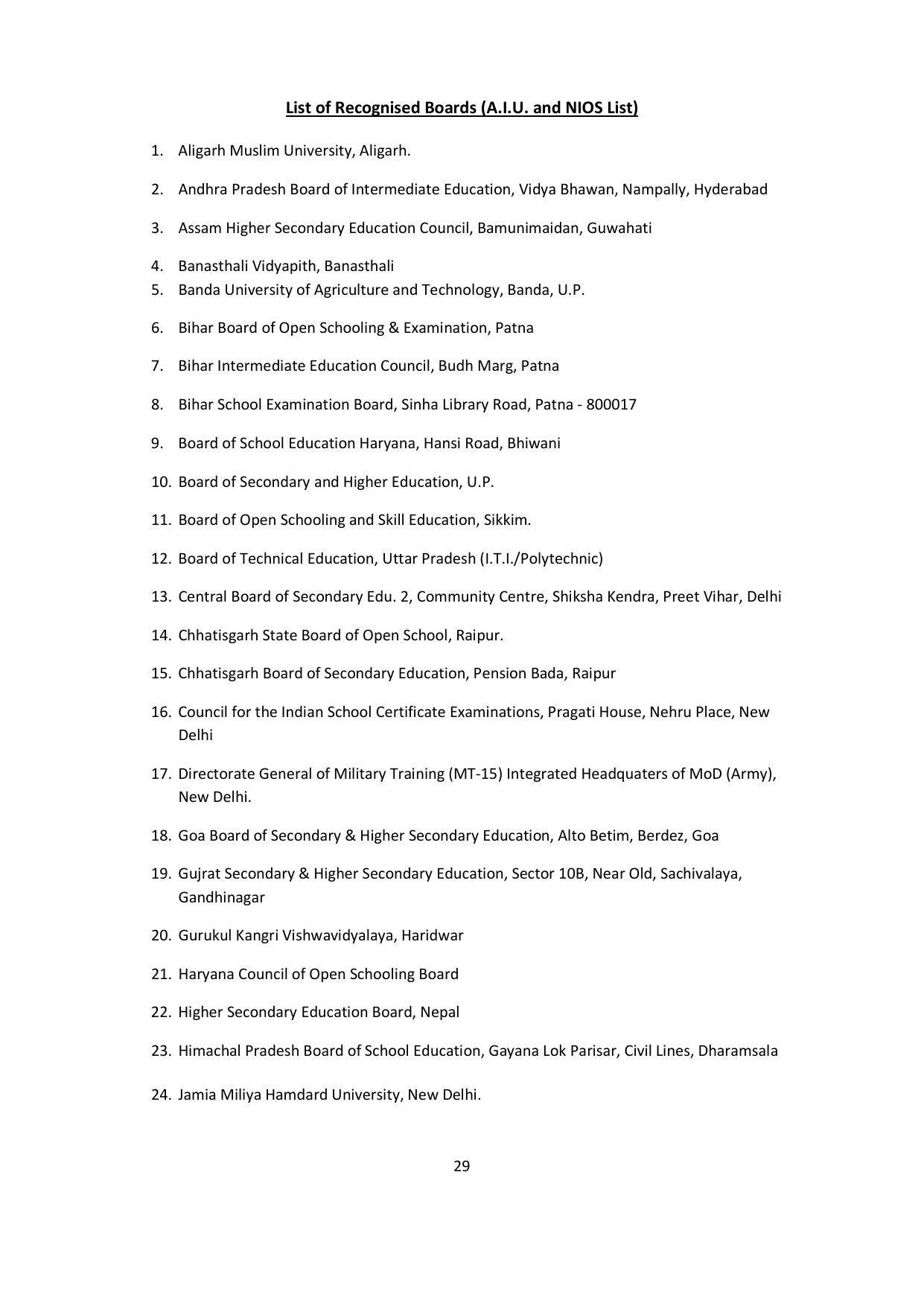 Chaudhary Charan Singh University: Meerut University, Meerut Admission Brochure 2021-22 - Page 29