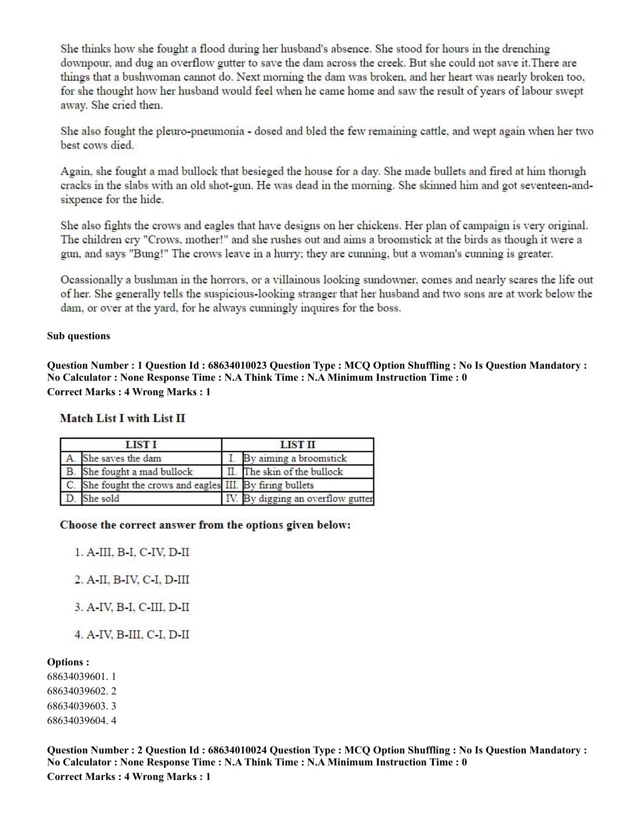CUET PG 2023: COQP01 – Agri-Business Management (Eng.)-Shift 1 (09-06-2023) Question Paper - Page 2