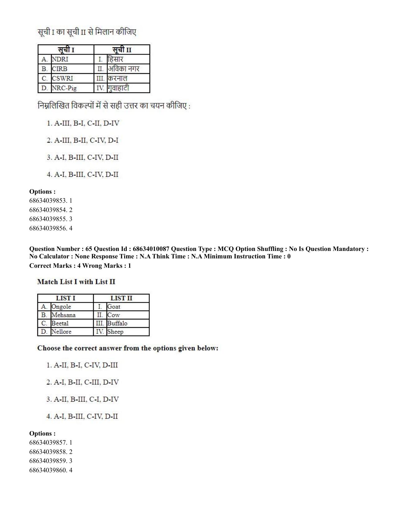 CUET PG 2023: COQP01 – Agri-Business Management (Eng.)-Shift 1 (09-06-2023) Question Paper - Page 64