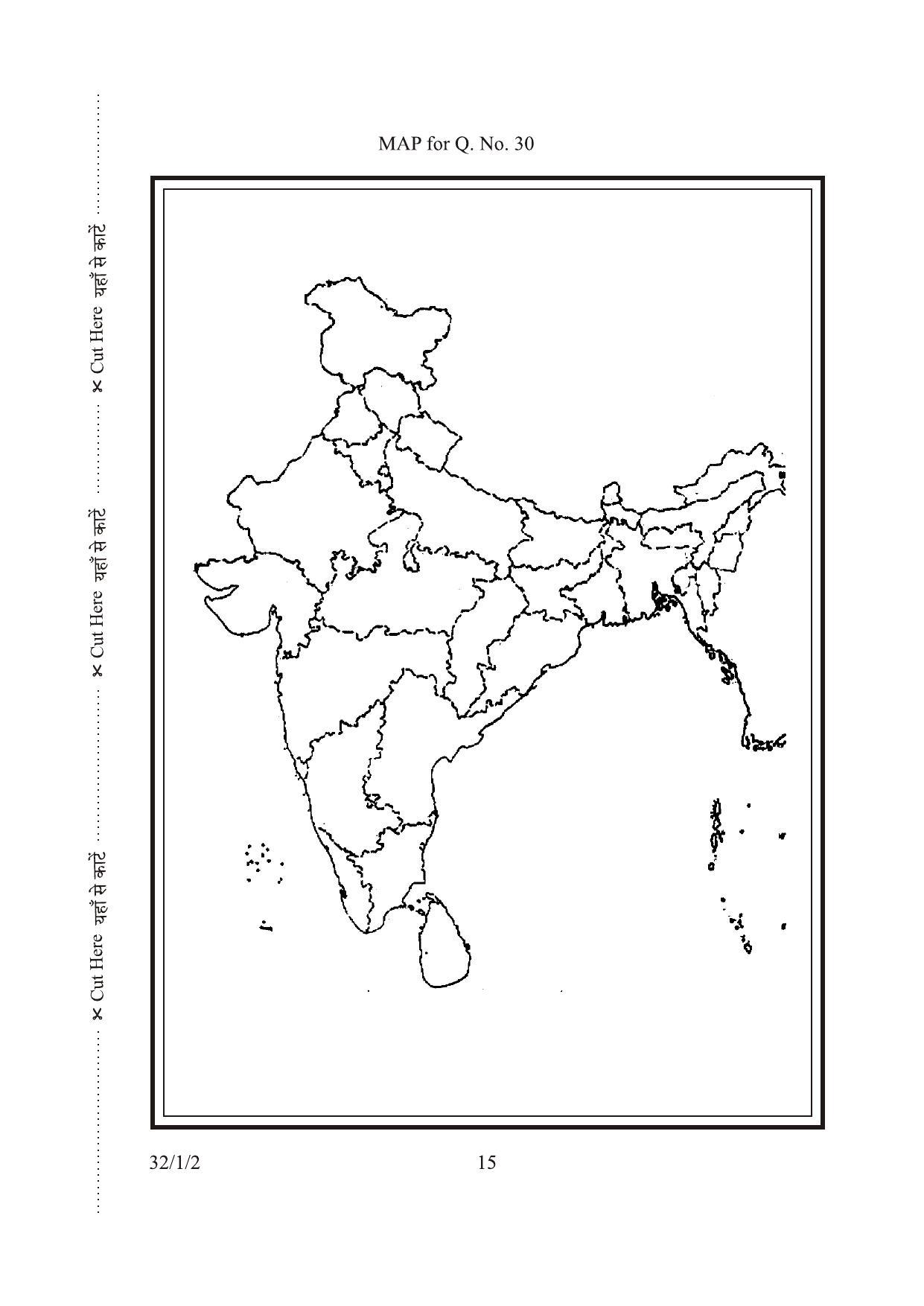 CBSE Class 10 32-1-2 Map SOCIAL SCIENCE 2016 Question Paper - Page 2