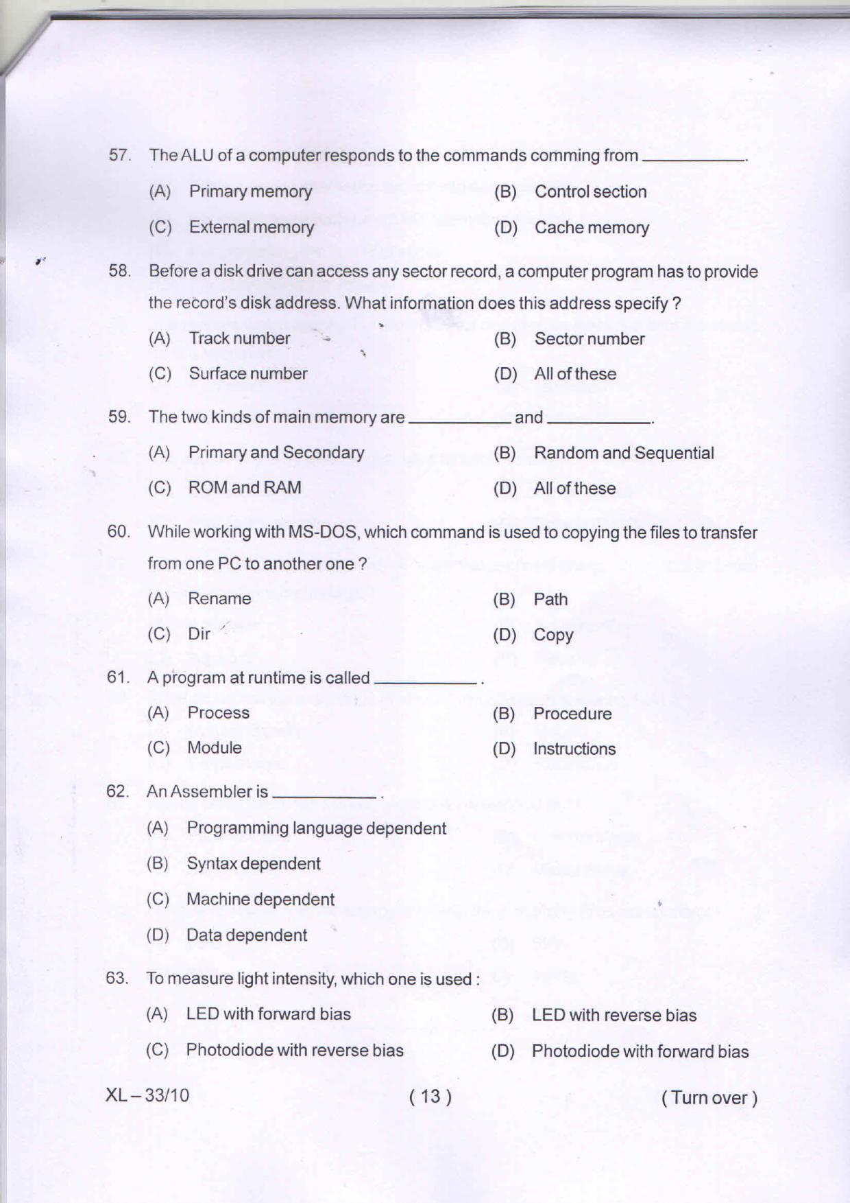 Odisha CPET ELECTRONIC SCIENCE 2020 Question Paper - Page 13