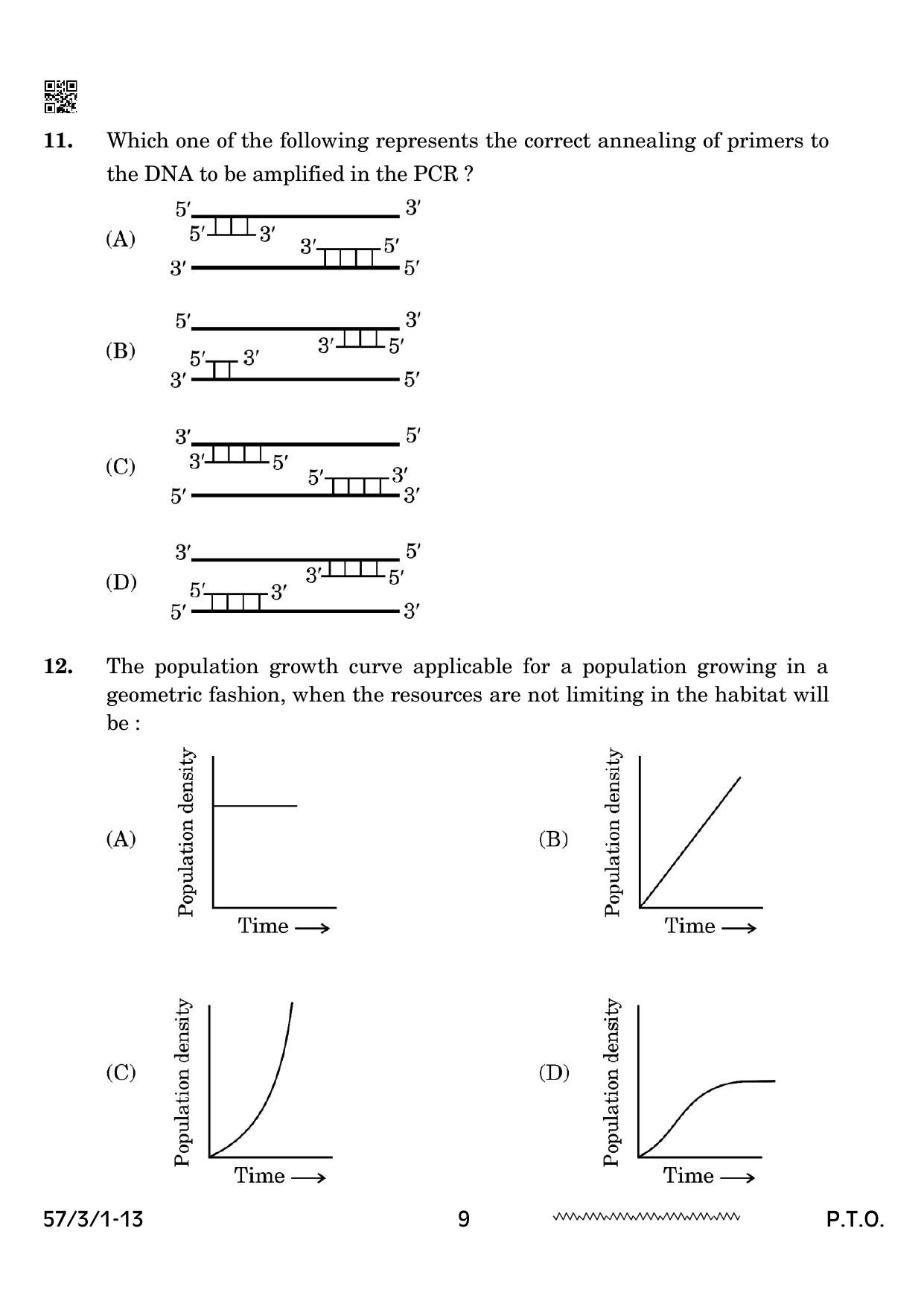 CBSE Class 12 57 3 1 Biology 2024 Question Paper - Page 9