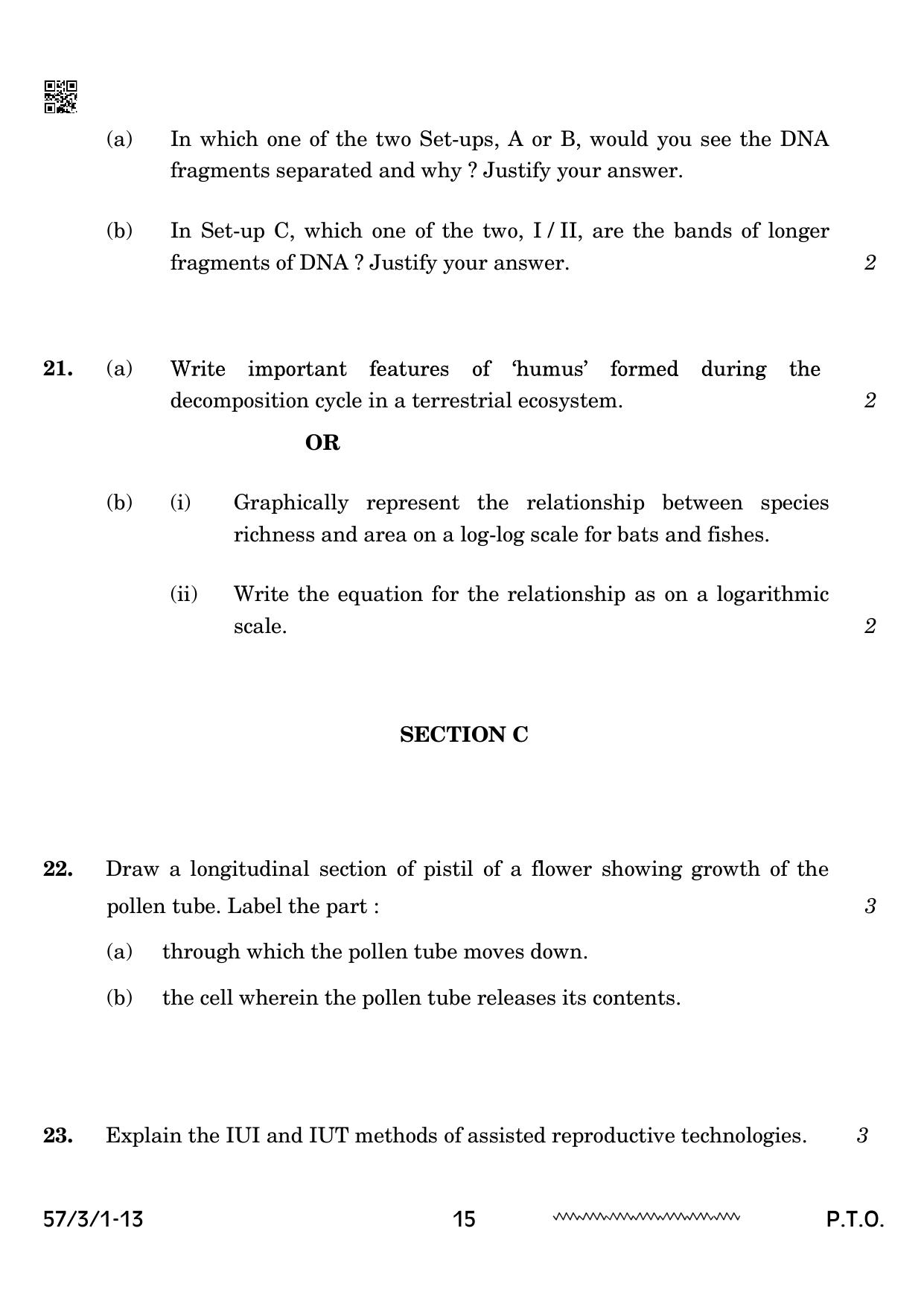 CBSE Class 12 57 3 1 Biology 2024 Question Paper - Page 15