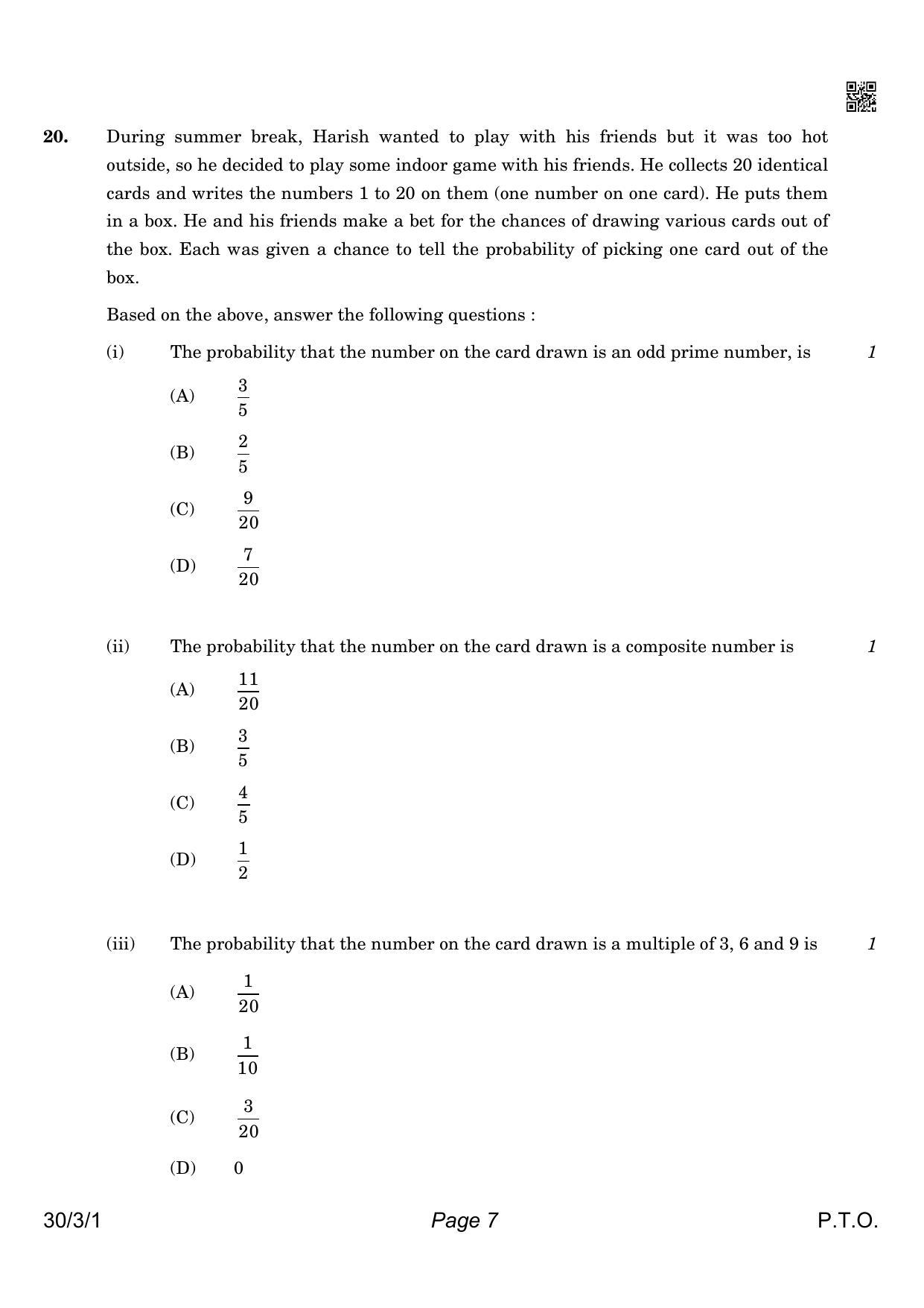 CBSE Class 10 QP_041_MATHS_STD 2021 Compartment Question Paper - Page 7