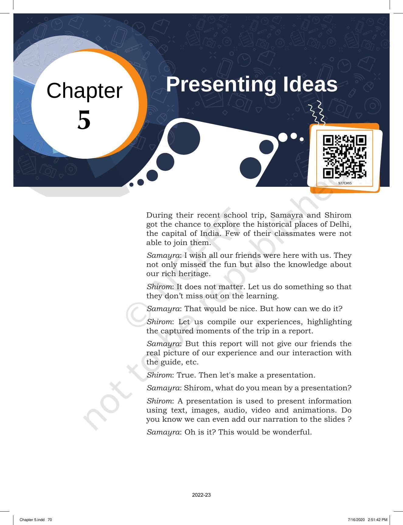 NCERT Book for Class 9 Information and Communication Technology Chapter 5 Presenting Ideas - Page 1