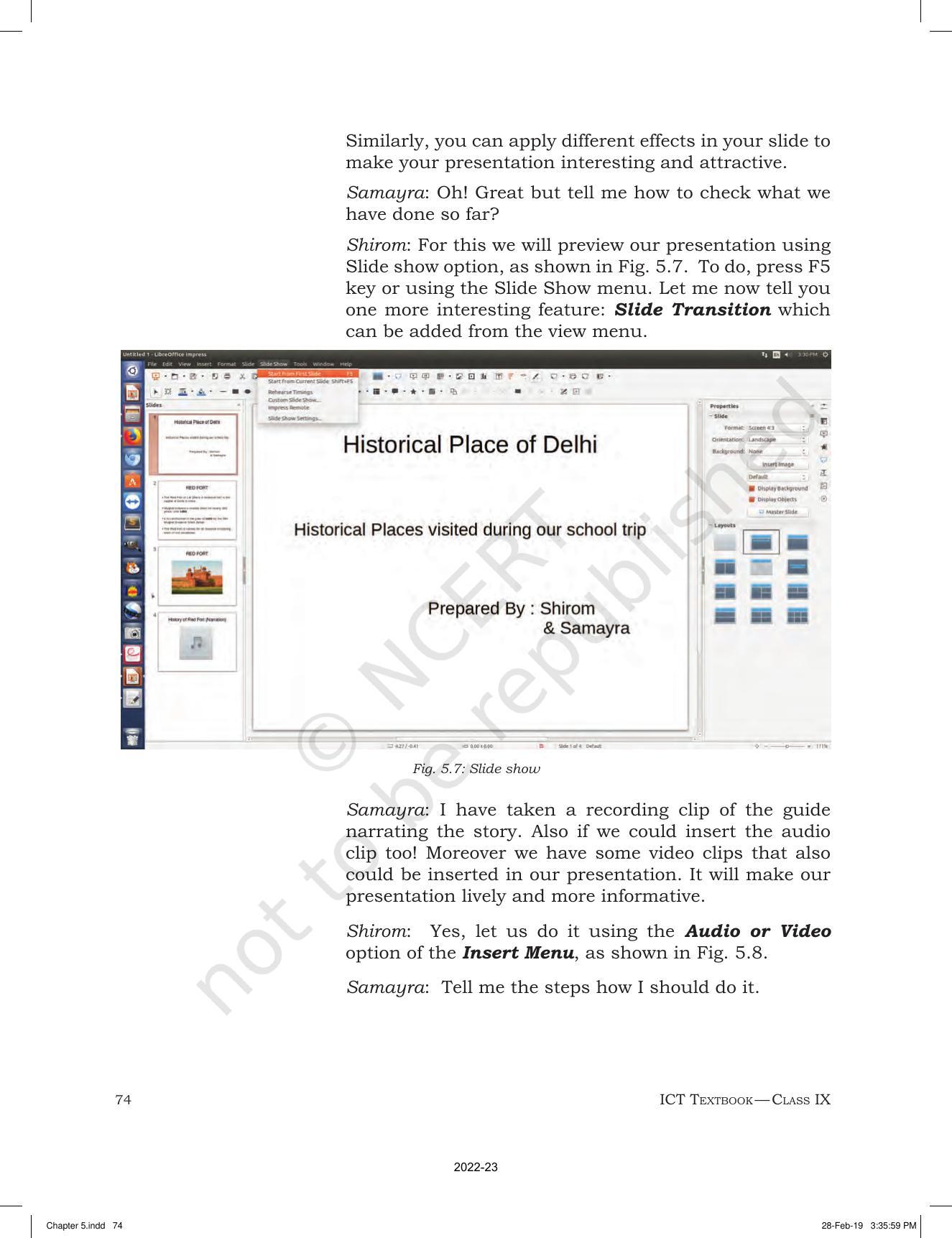 NCERT Book for Class 9 Information and Communication Technology Chapter 5 Presenting Ideas - Page 5